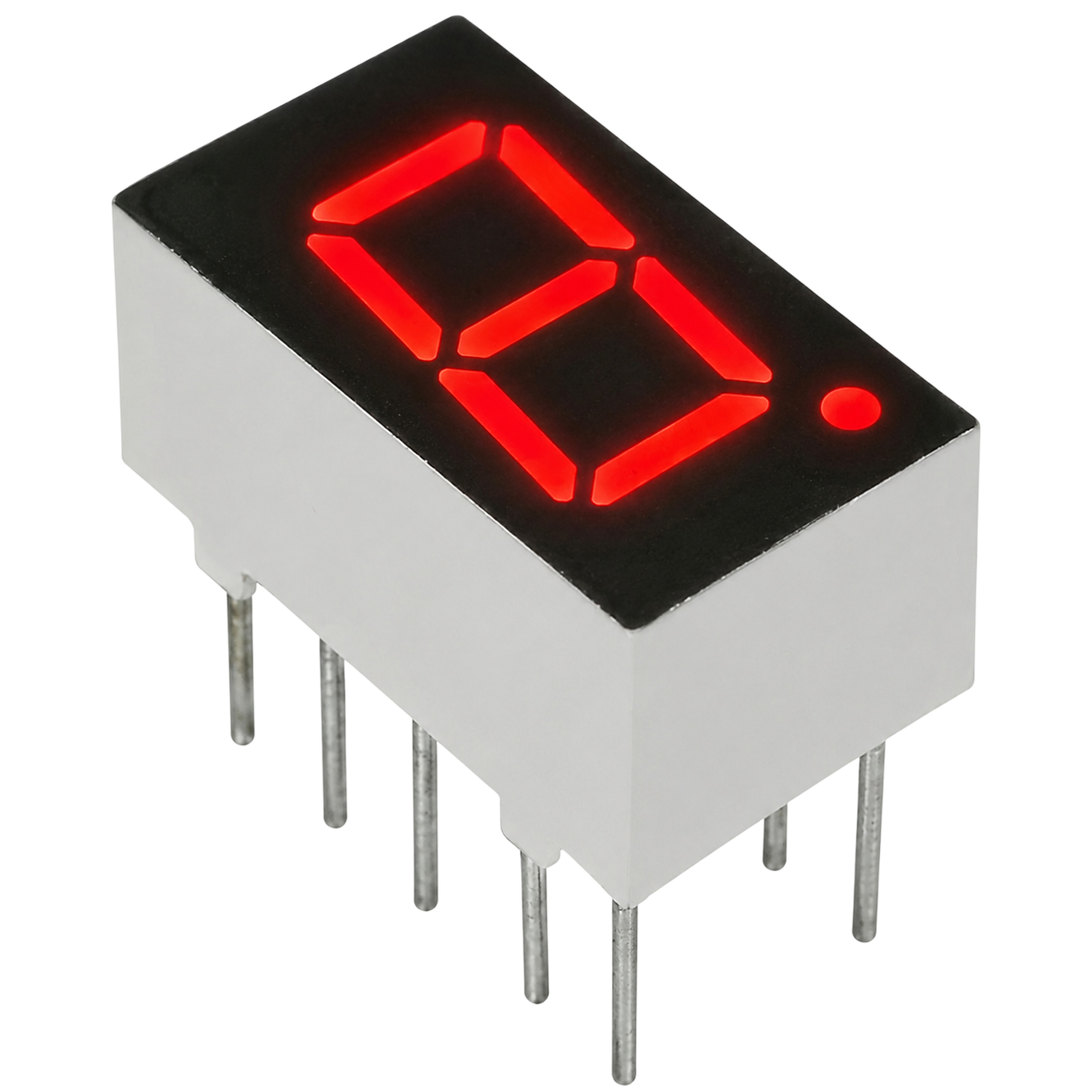 0.36 Inch 1 Digit 7 Segment LED Display Red Common Anode Common Cathode BS Type for Arduino ESP32 ESP8266 Raspberry Pi, 10 Pack