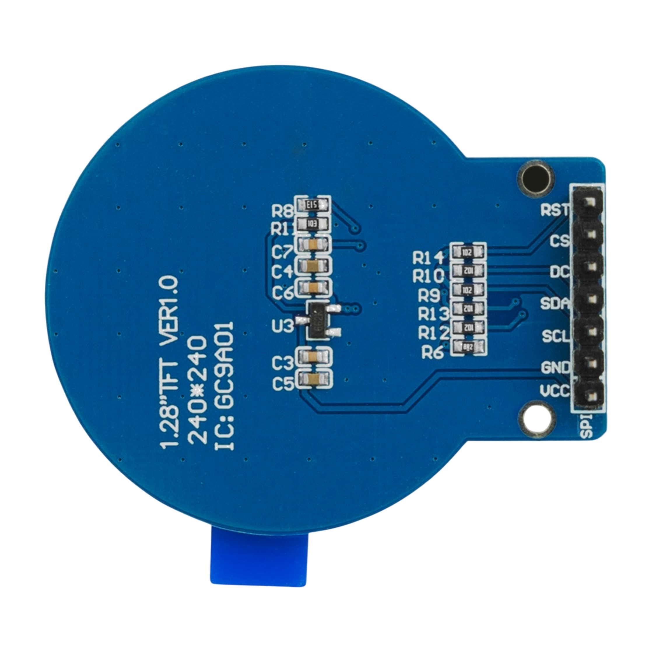 1.28 Inch Round Circular TFT LCD Display Module 240x240 IPS GC9A01 SPI Interface
