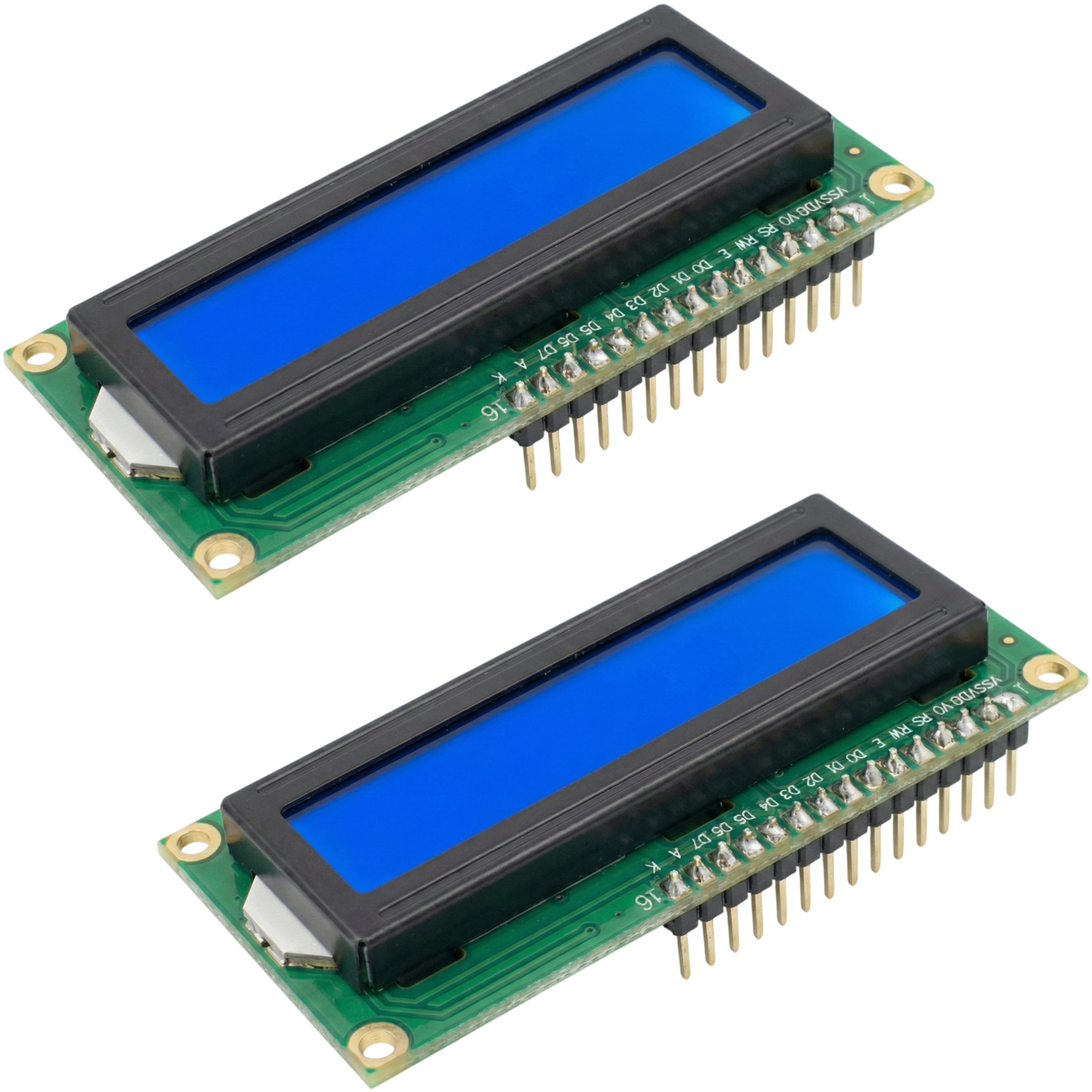1602A LCD Display Module, Blue Screen with Backlight, 16x2 Characters, Parallel Interface