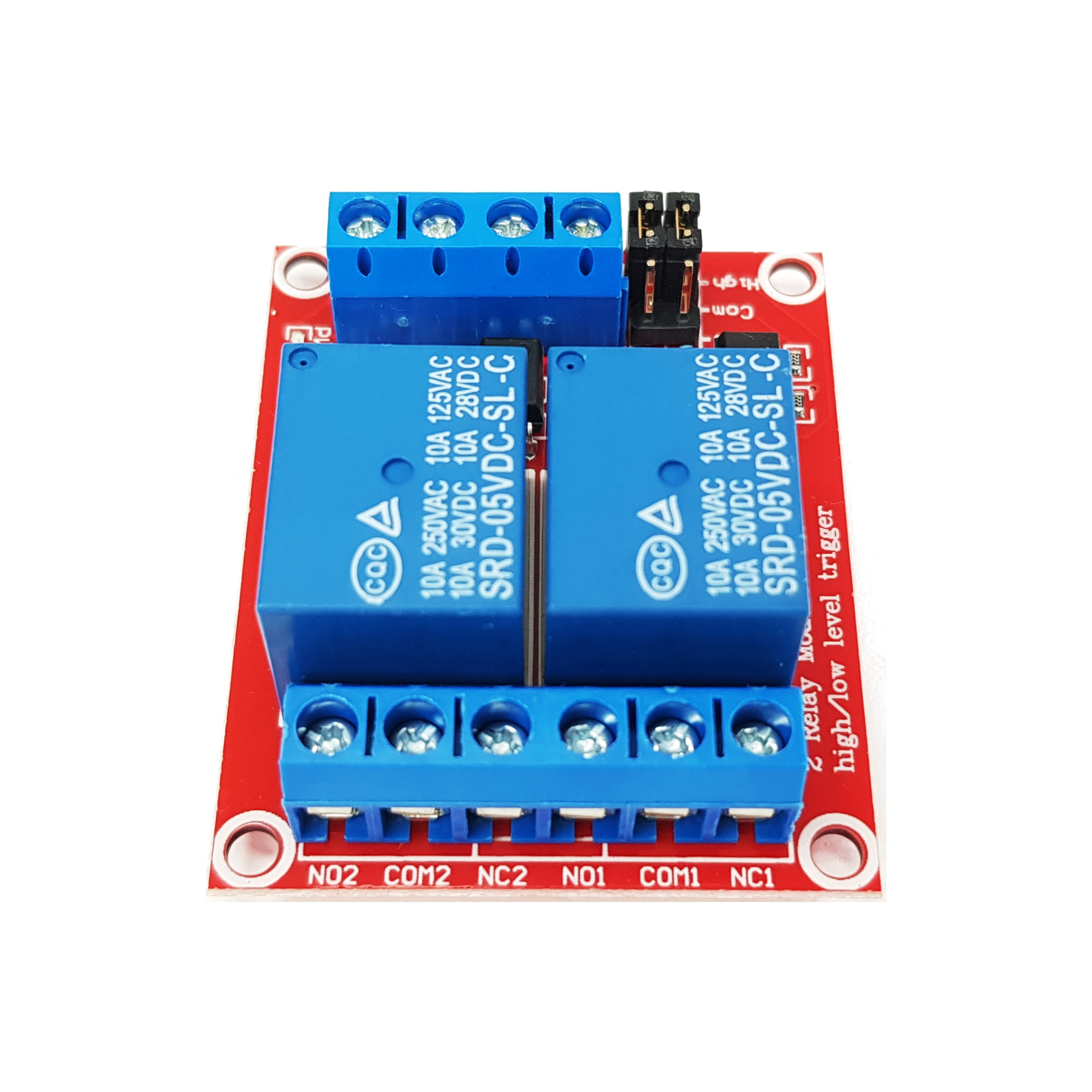 2-channel Relay Module 5V for Arduino, ESP32, ESP8266, Raspberry Pi, 2 pieces