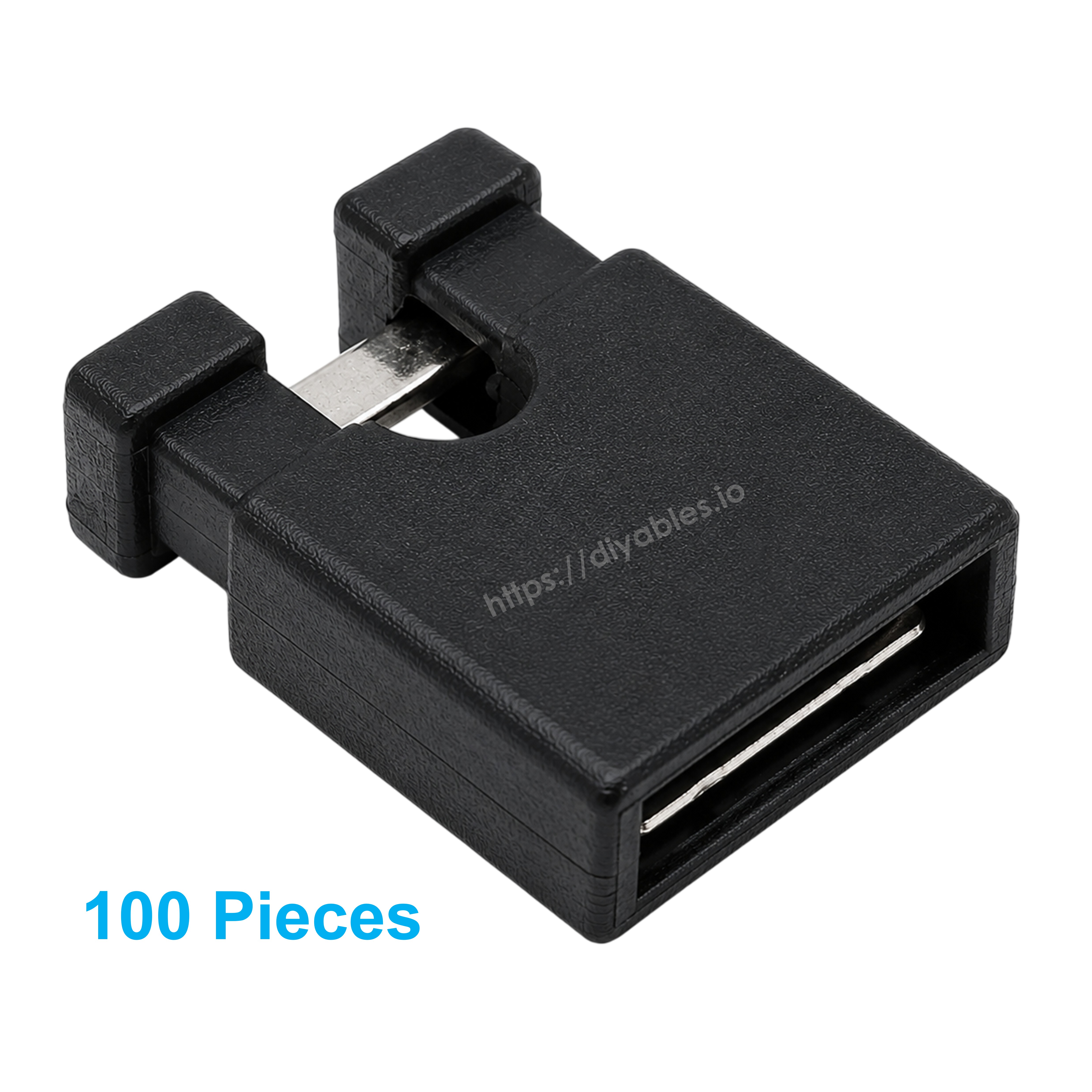 Standard pitch 2.54mm shunt caps with thermoplastic housing for PCB configuration