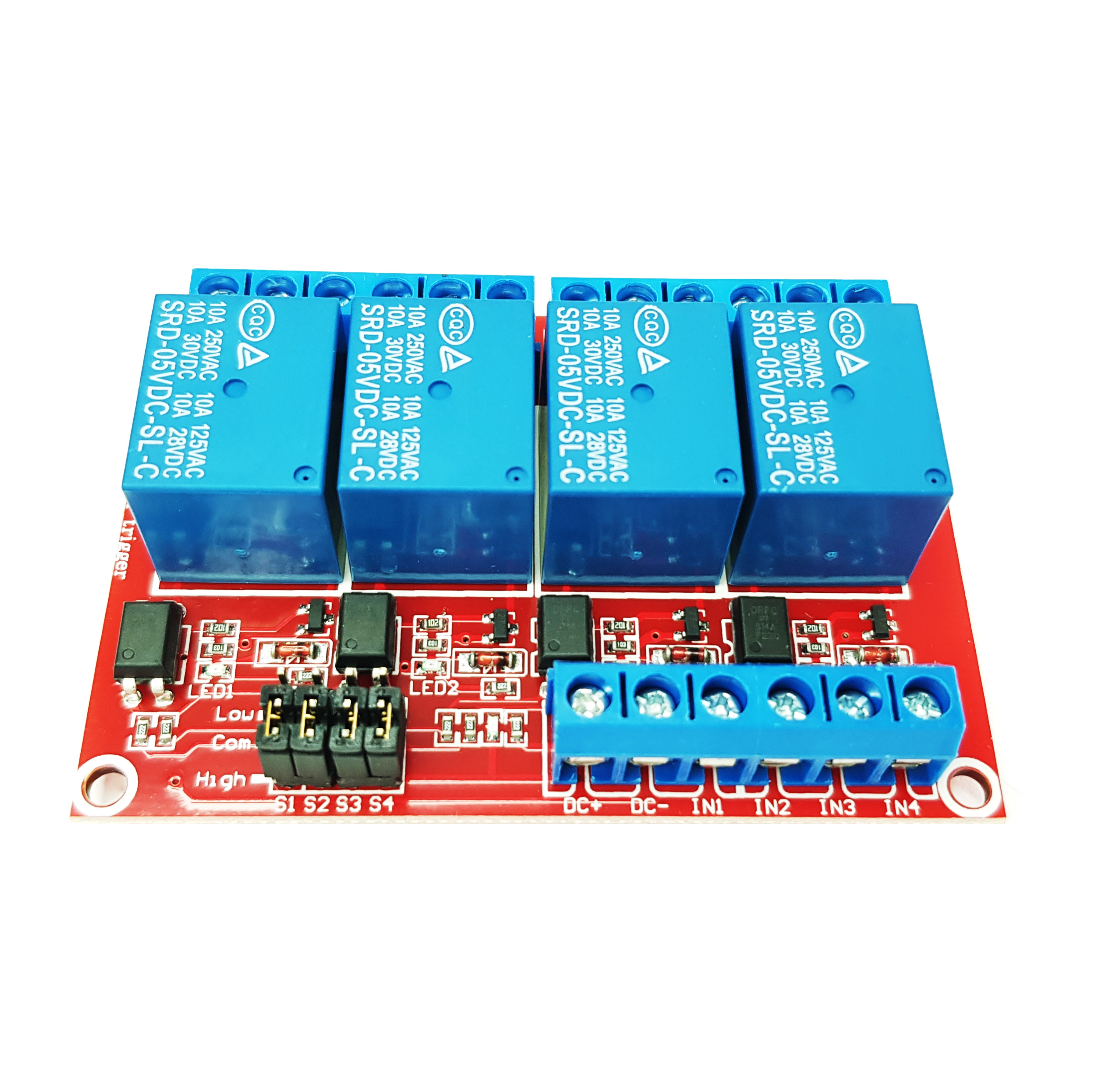 4-channel Relay Module 5V  for Arduino, ESP32, ESP8266, Raspberry Pi