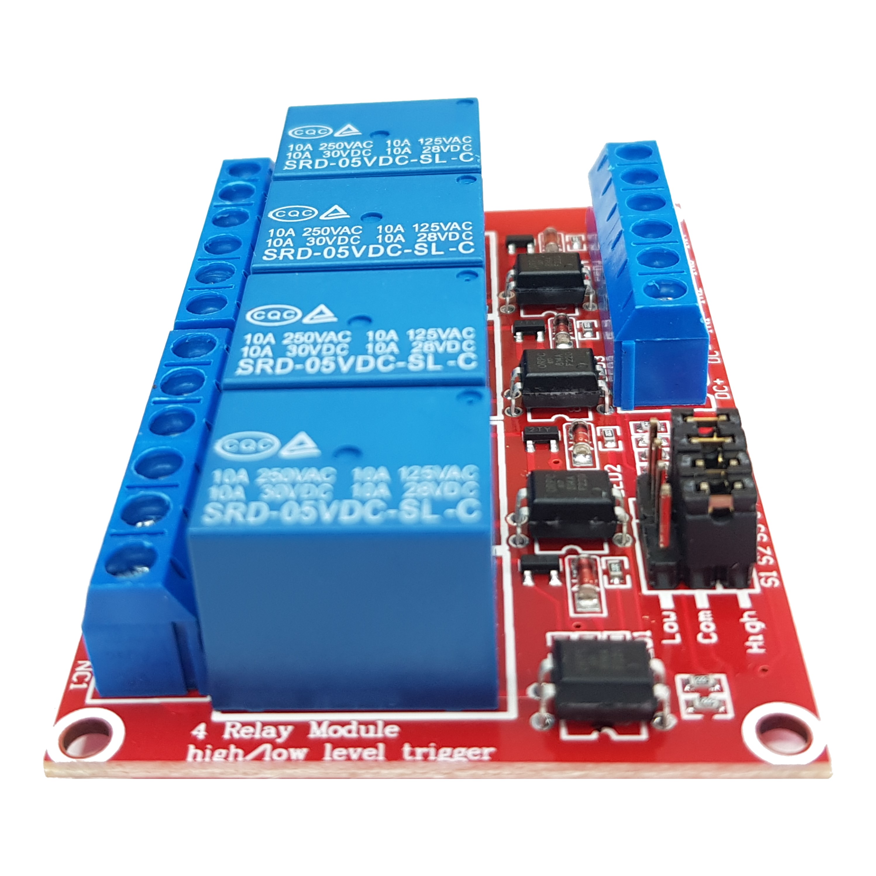 4-Kanal-Relais-Modul, 5V Relay-Module With Photocoupler for Raspberry Pi