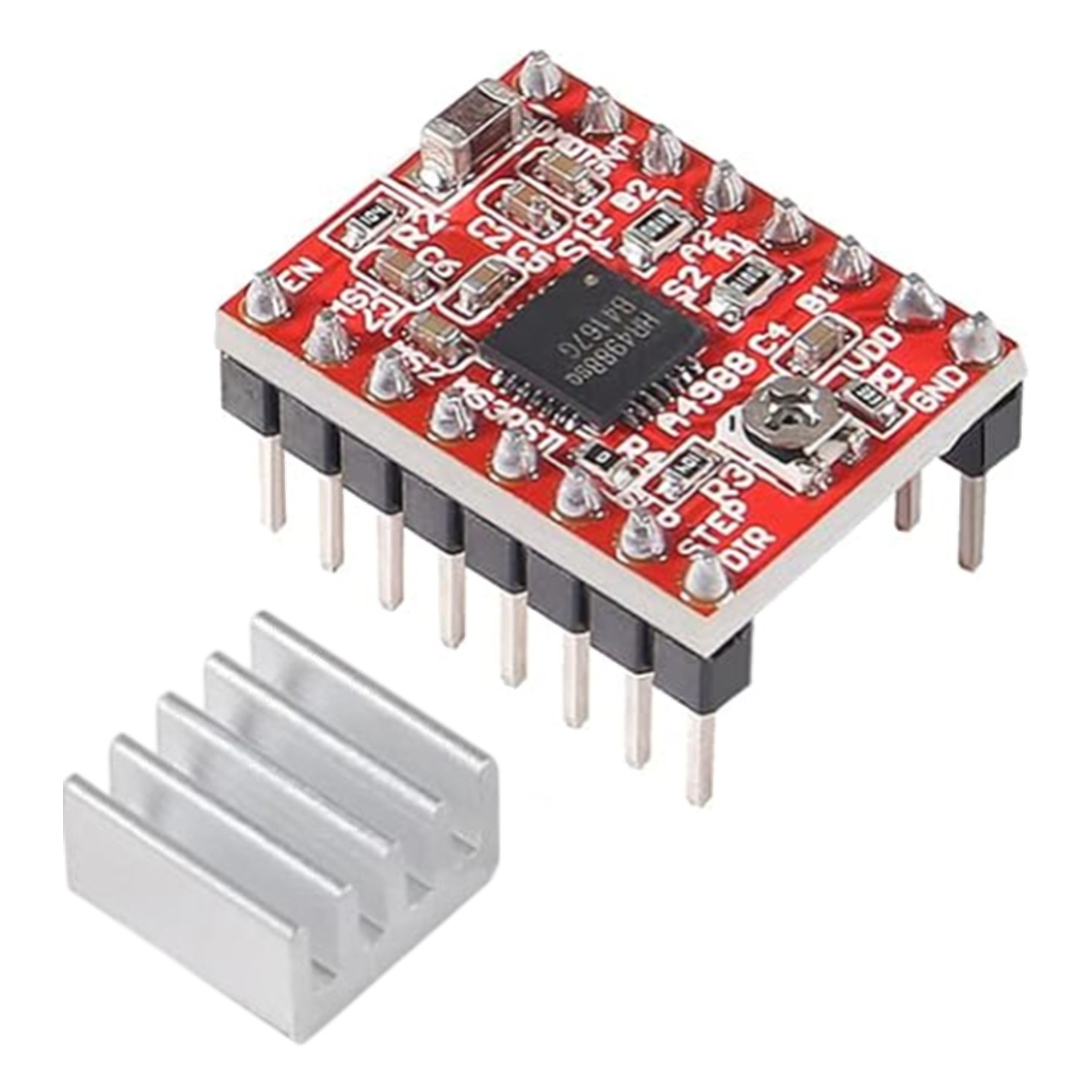 A4988 Stepstick Stepper Controller with adjustable potentiometer and heat sink