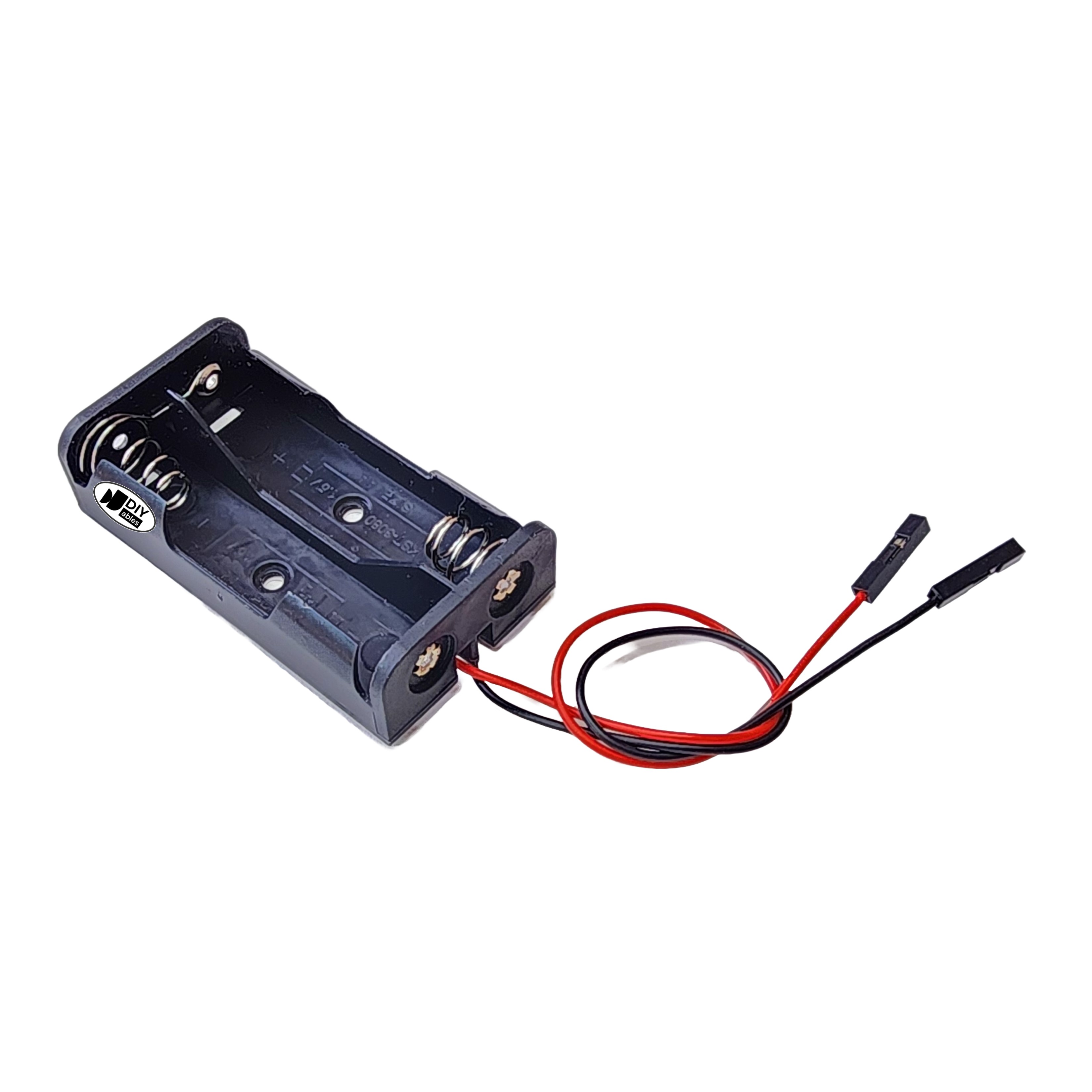 2 AA Battery Holder with Female Dupont Connector Cable