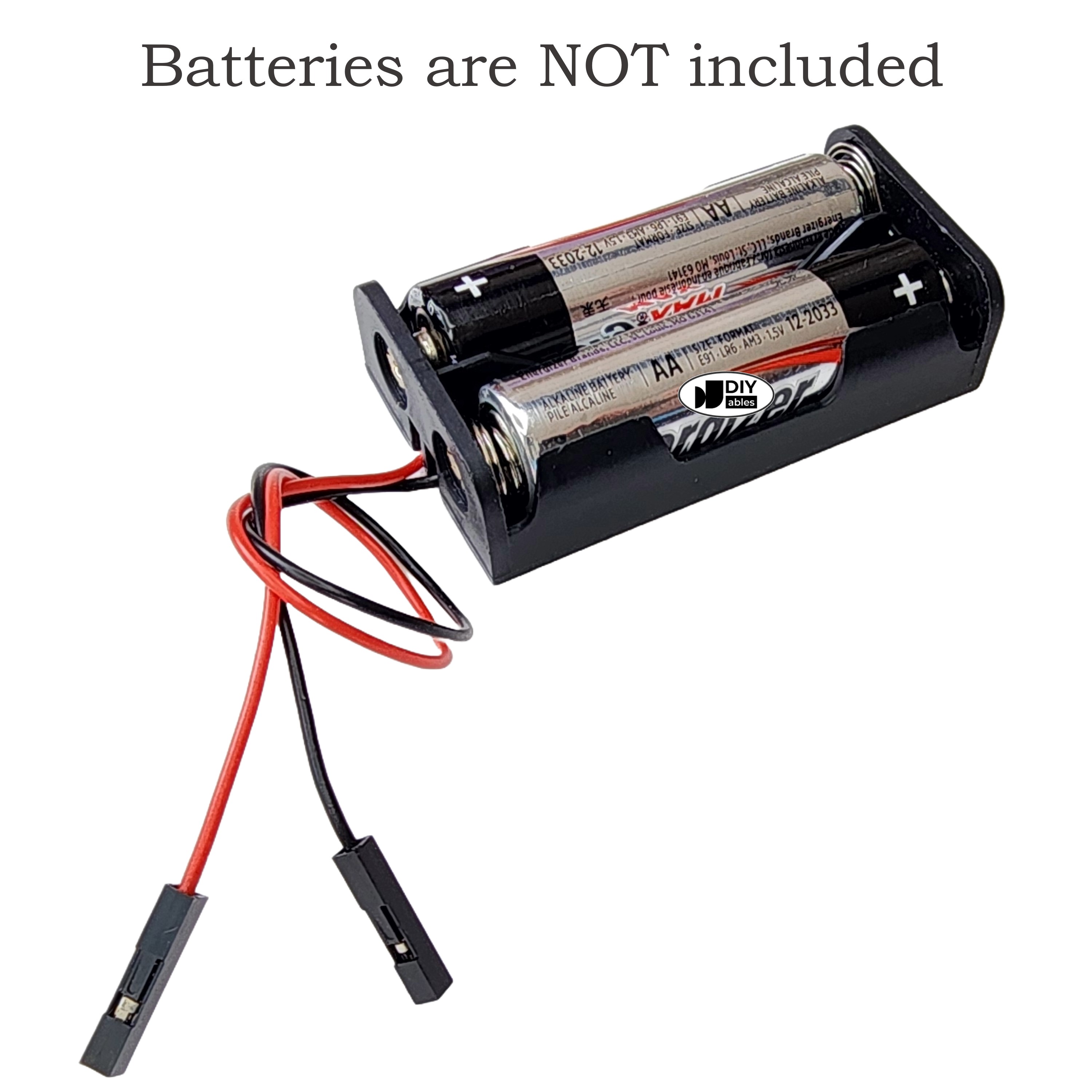 2 AA Battery Holder with Female Dupont Connector Cable