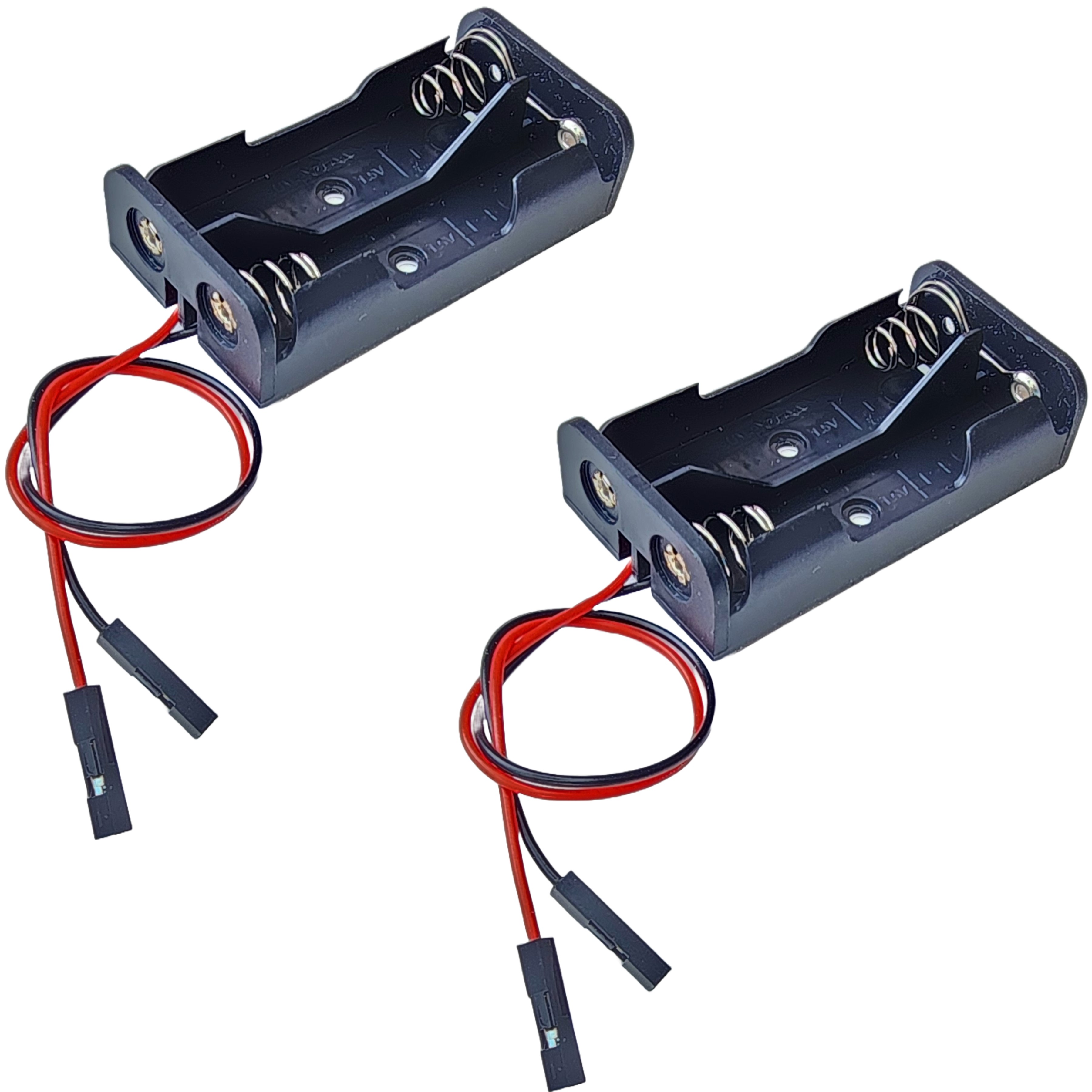 2 AA Battery Holder with Female Dupont Connector Cable