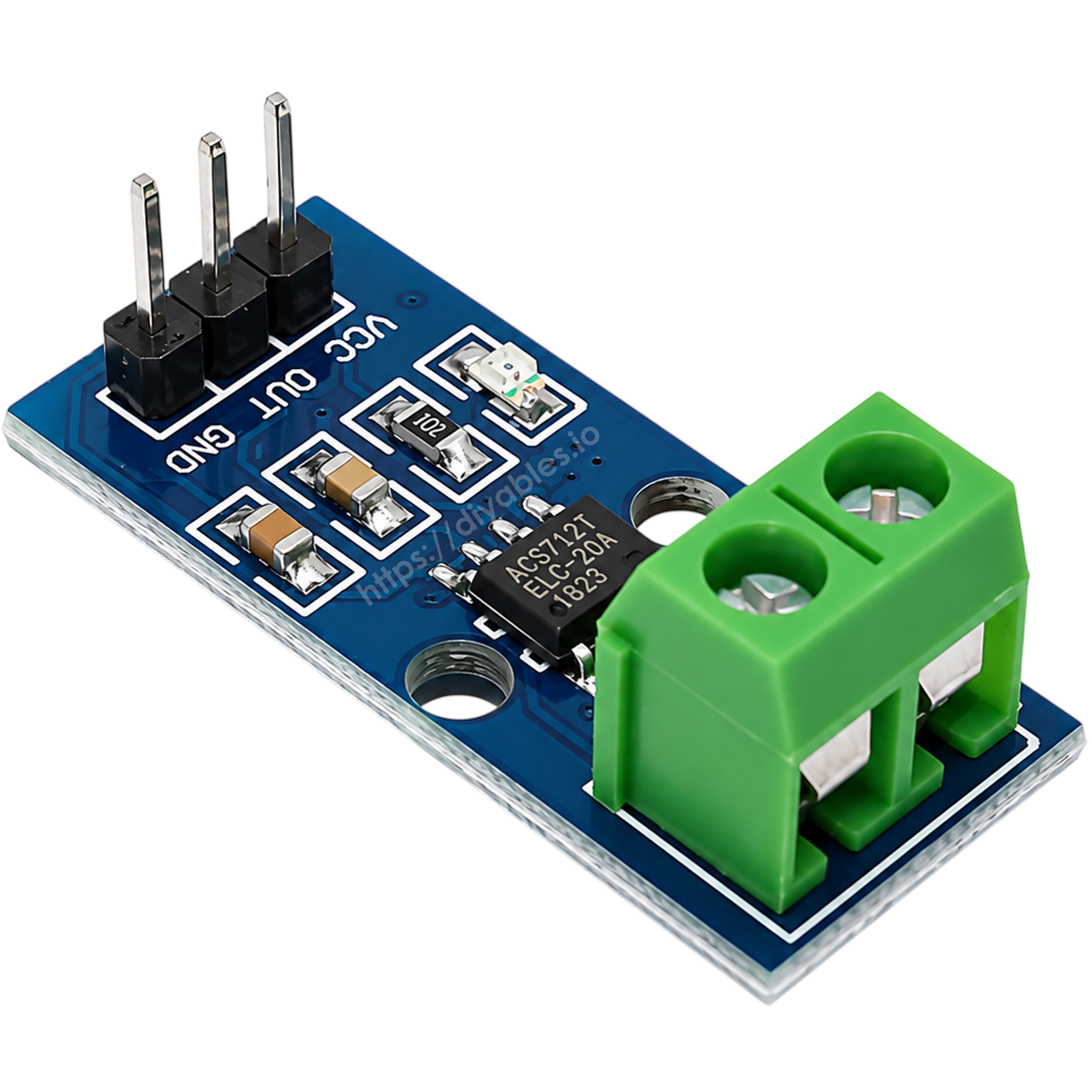 ACS712ELC-30A Hall effect current sensor module for Arduino ESP32 ESP8266 Raspberry Pi 2 pack