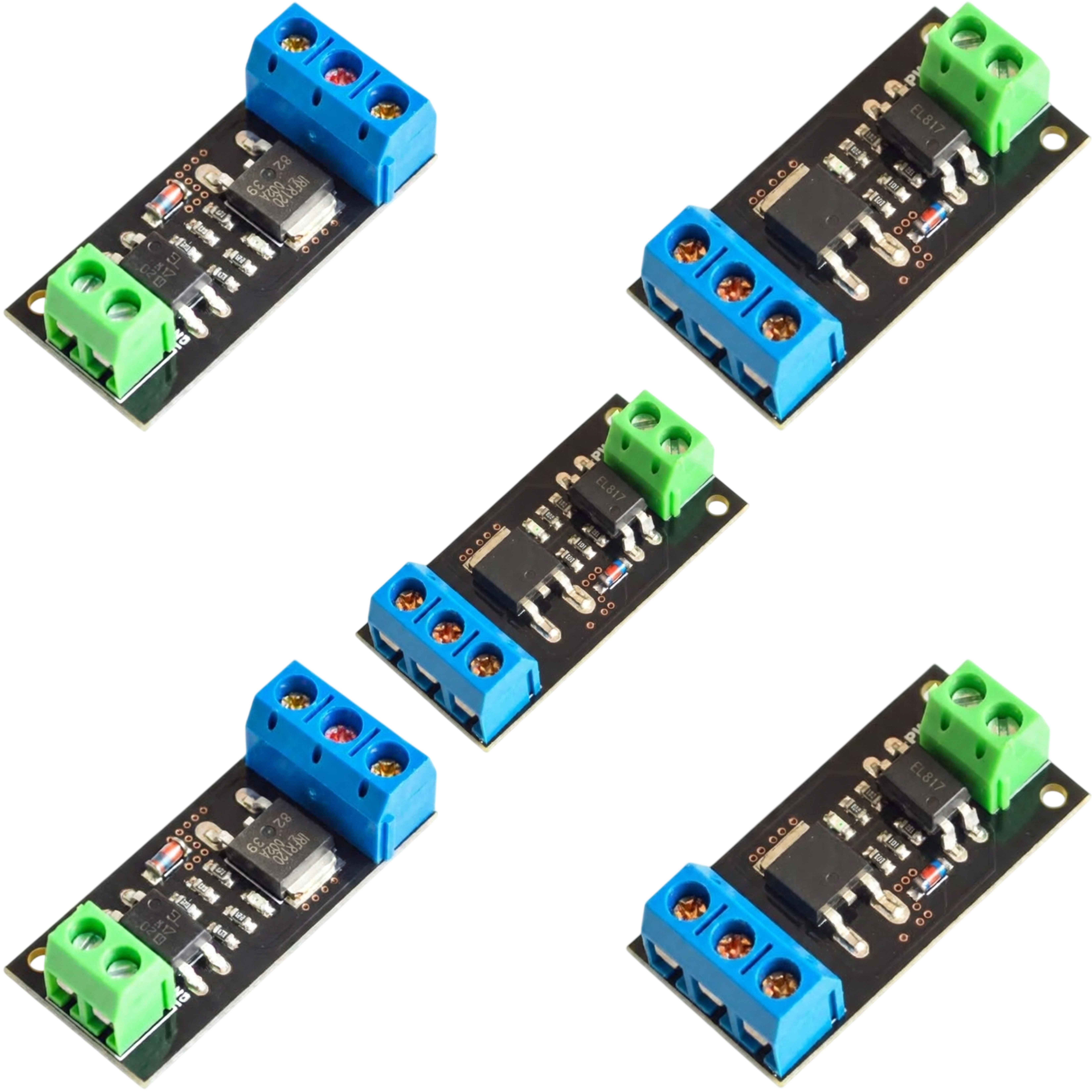 AOD4184 Isolation MOSFET Module, Optocoupler High Power MOSFET Switch 40V 50A for Arduino, ESP32, Raspberry Pi, PWM Control for DC Motor, LED Strip, Solenoid Valve, 5 Pieces