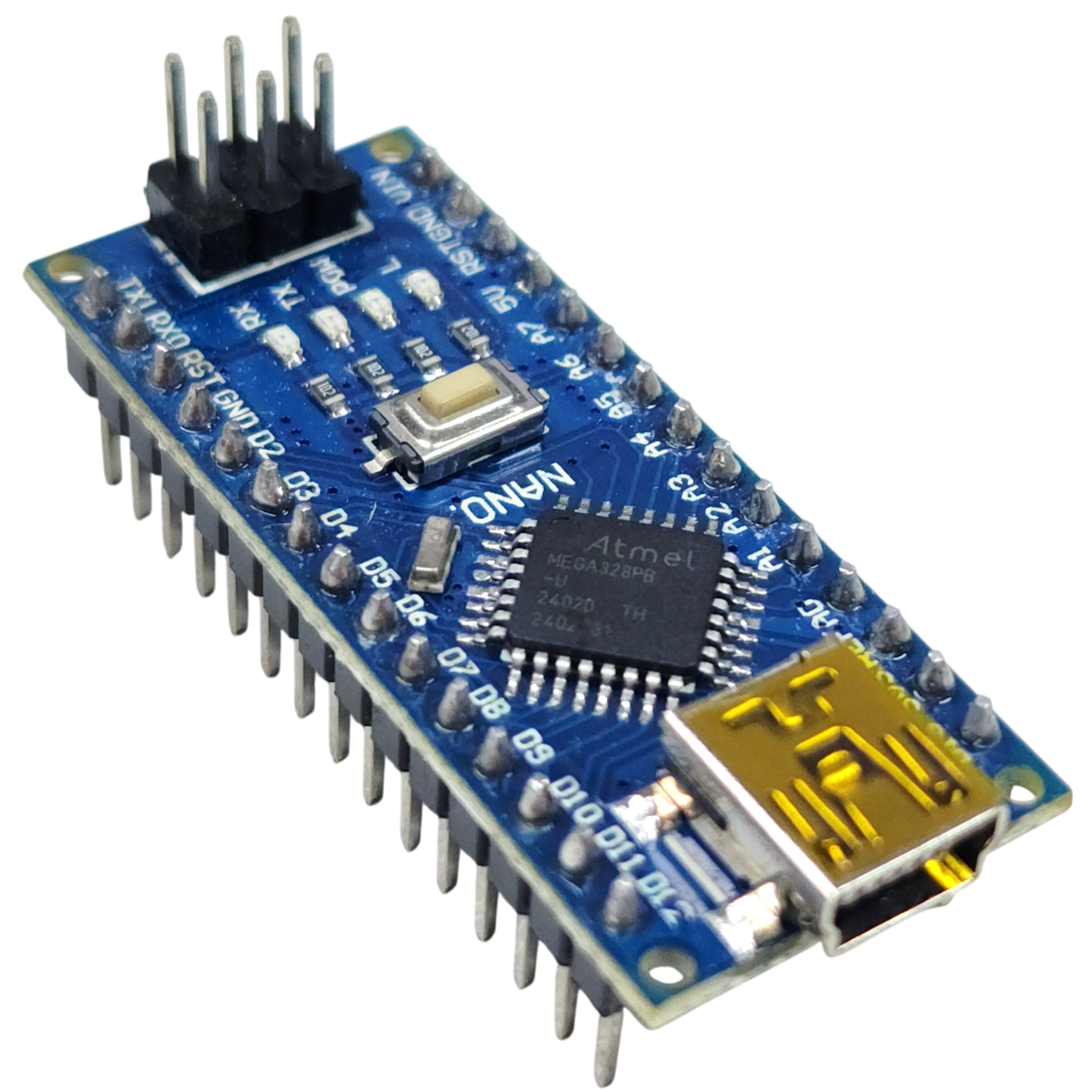 Arduino Nano compatible development board with USB Mini port for Arduino IDE programming