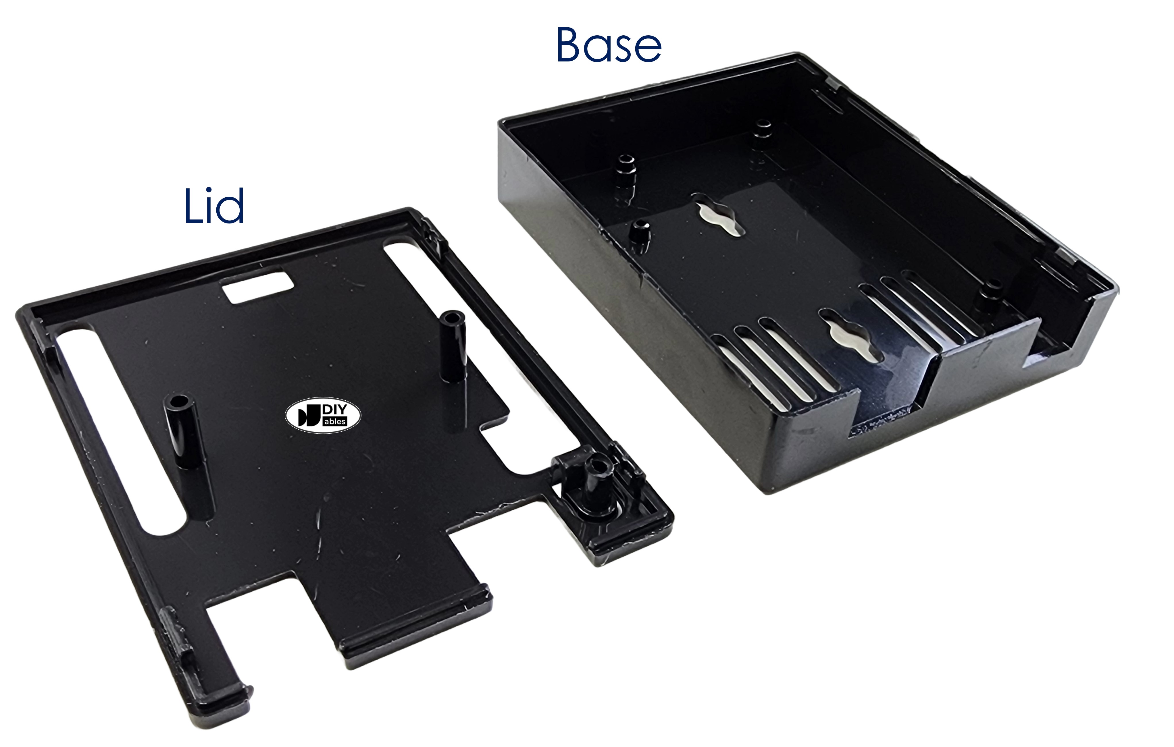 Enclosure for Arduino Uno R3, Arduino Uno R4 WiFi/Minima, Black