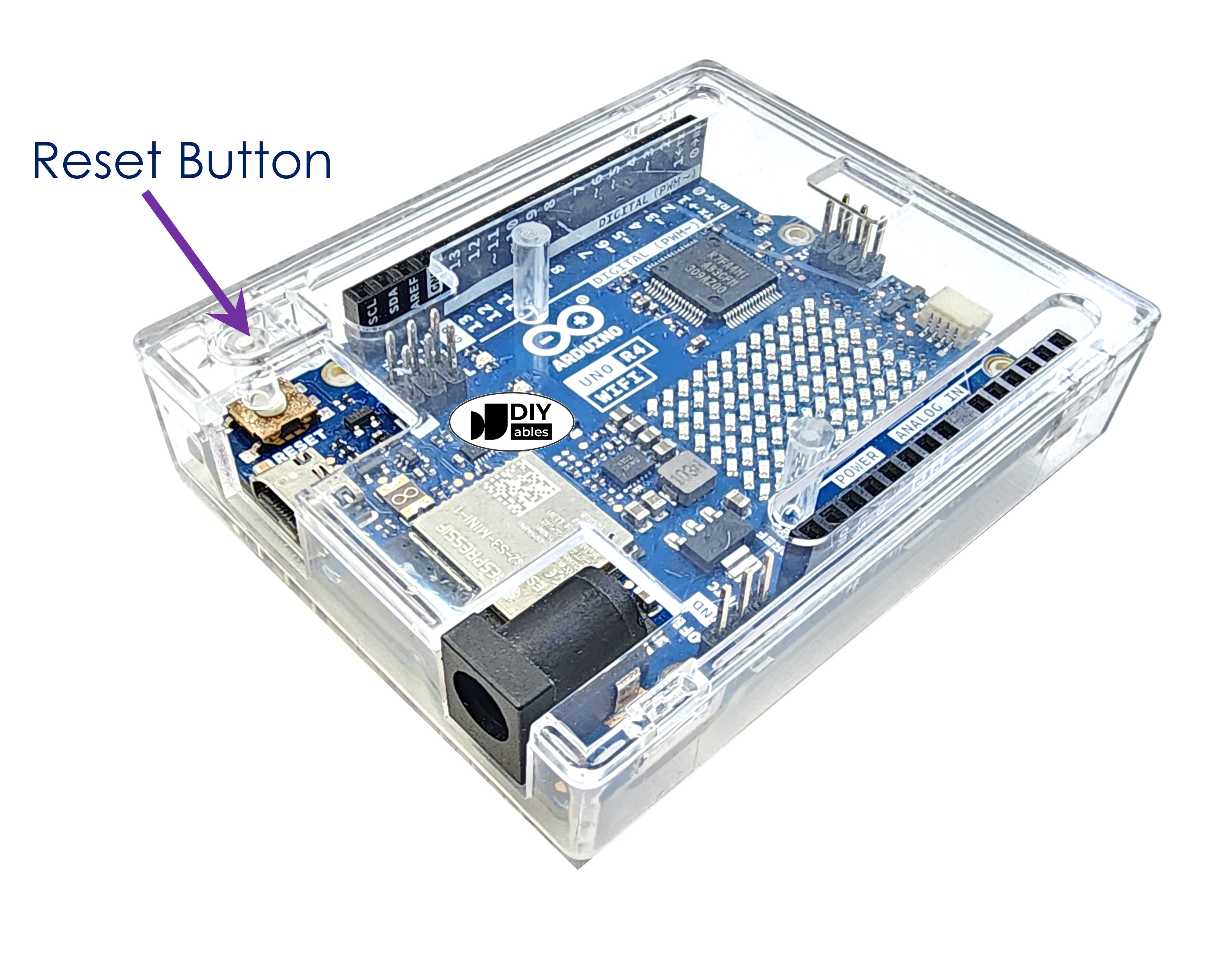 Enclosure for Arduino Uno R3, Arduino Uno R4 WiFi/Minima, Transparent