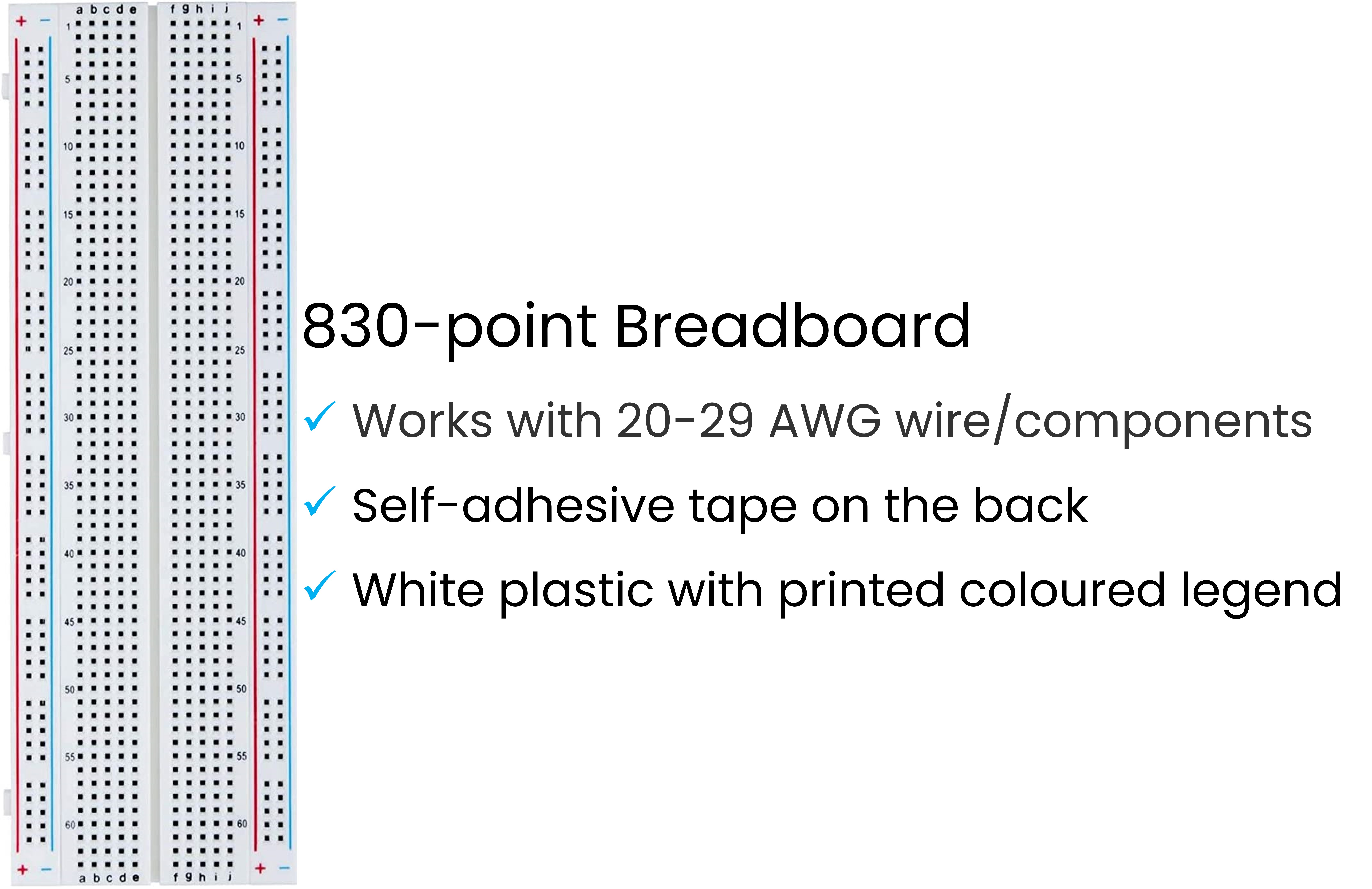 Breadboard and Jumper Wires for Arduino, ESP32, ESP8266, Raspberry Pi