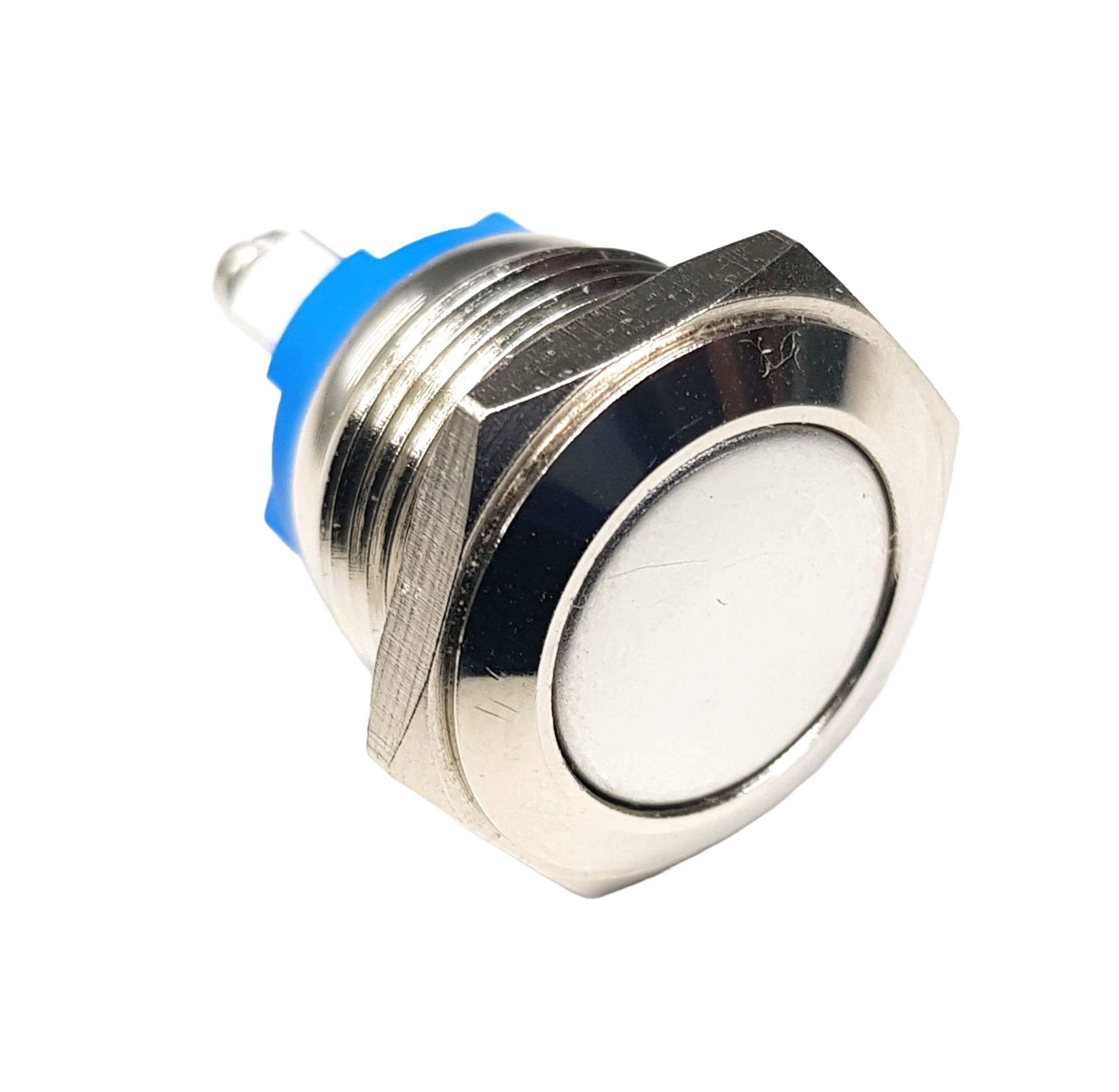 Momentary Push Button Switch, Silver Shell, IP65 Waterproof