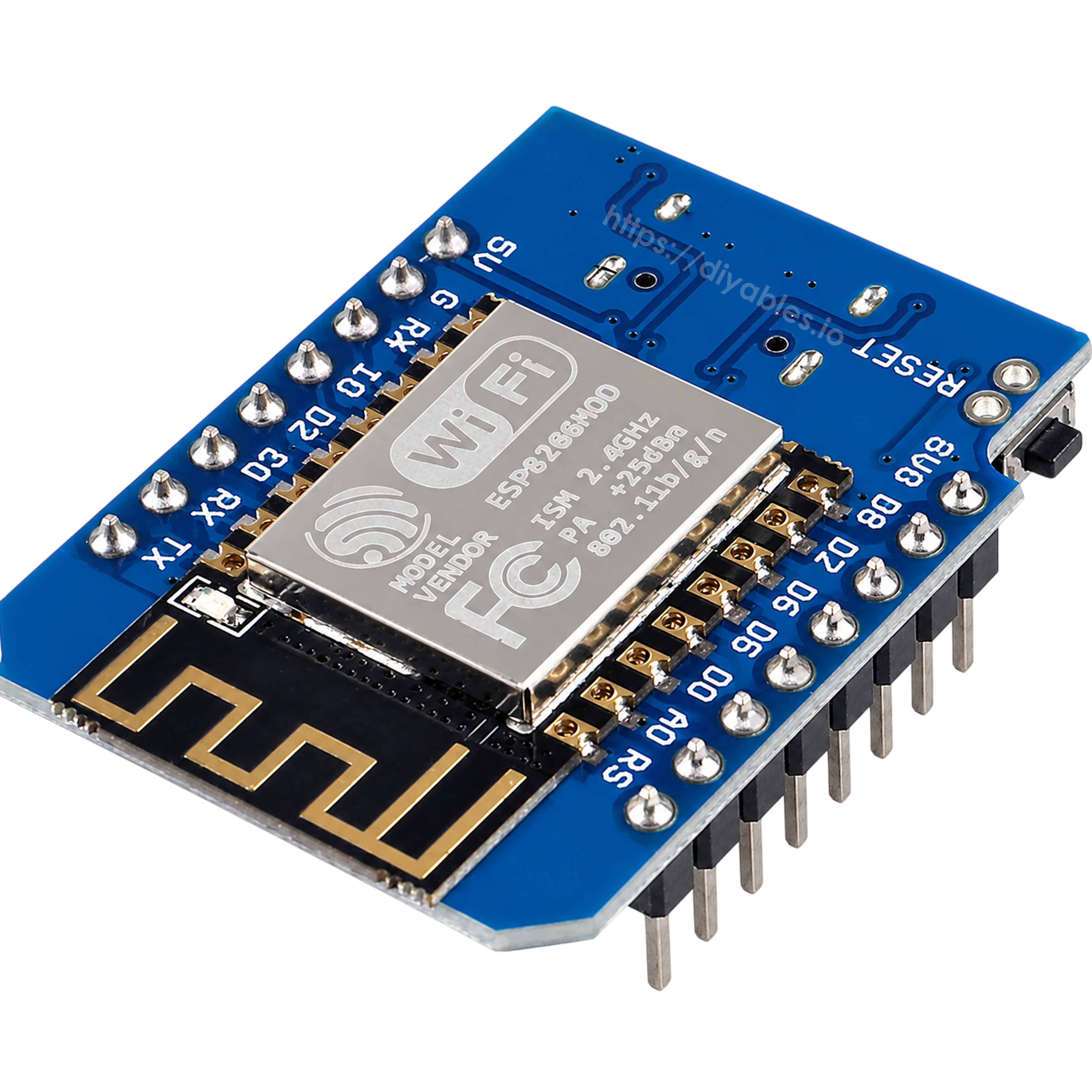 D1 Mini NodeMCU ESP8266 ESP-12F WiFi development board with CH340 chip presoldered headers