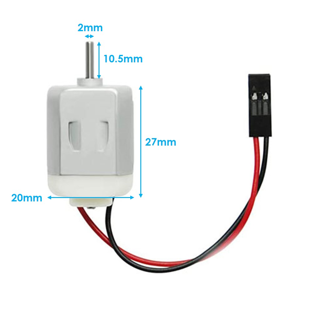 DC Motor 3V 6V for Hobby Toy Projects with Arduino, ESP32, ESP8266, Raspberry Pi, 10 pieces