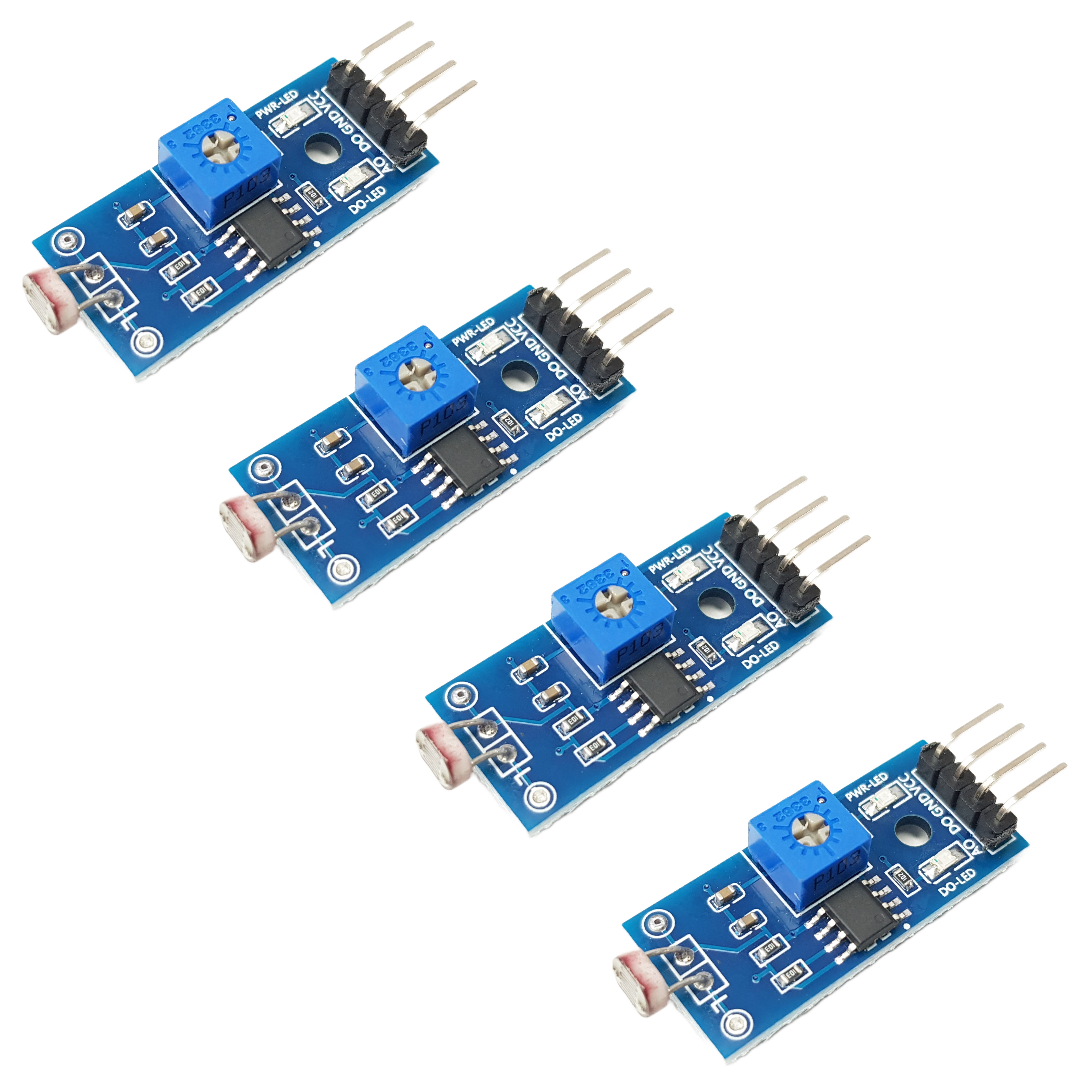 Digital Light Sensor for Arduino, ESP32, ESP8266, Raspberry Pi, 4 pieces