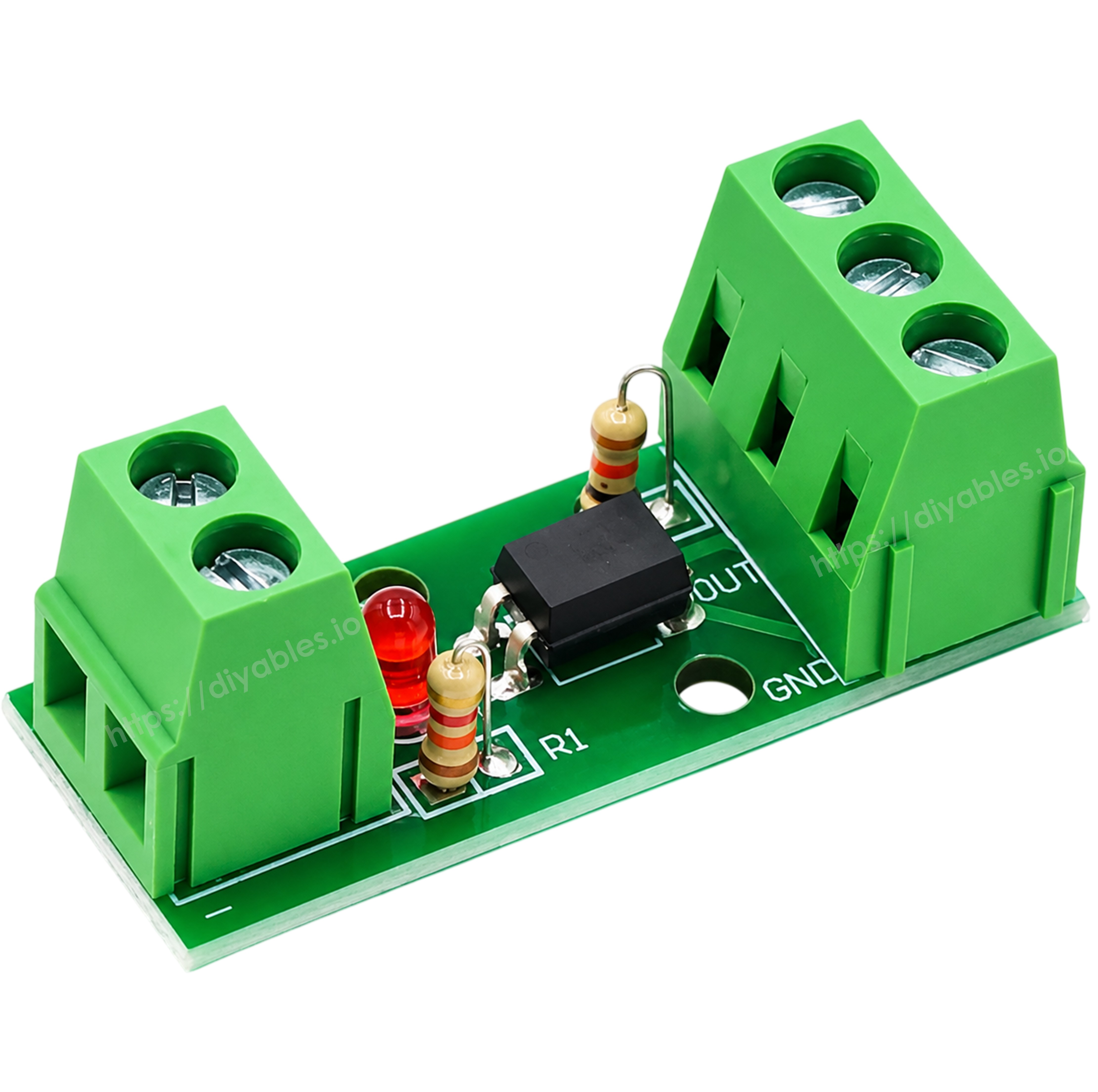 EL817 PC817 optocoupler isolation module with LED indicator and screw terminals