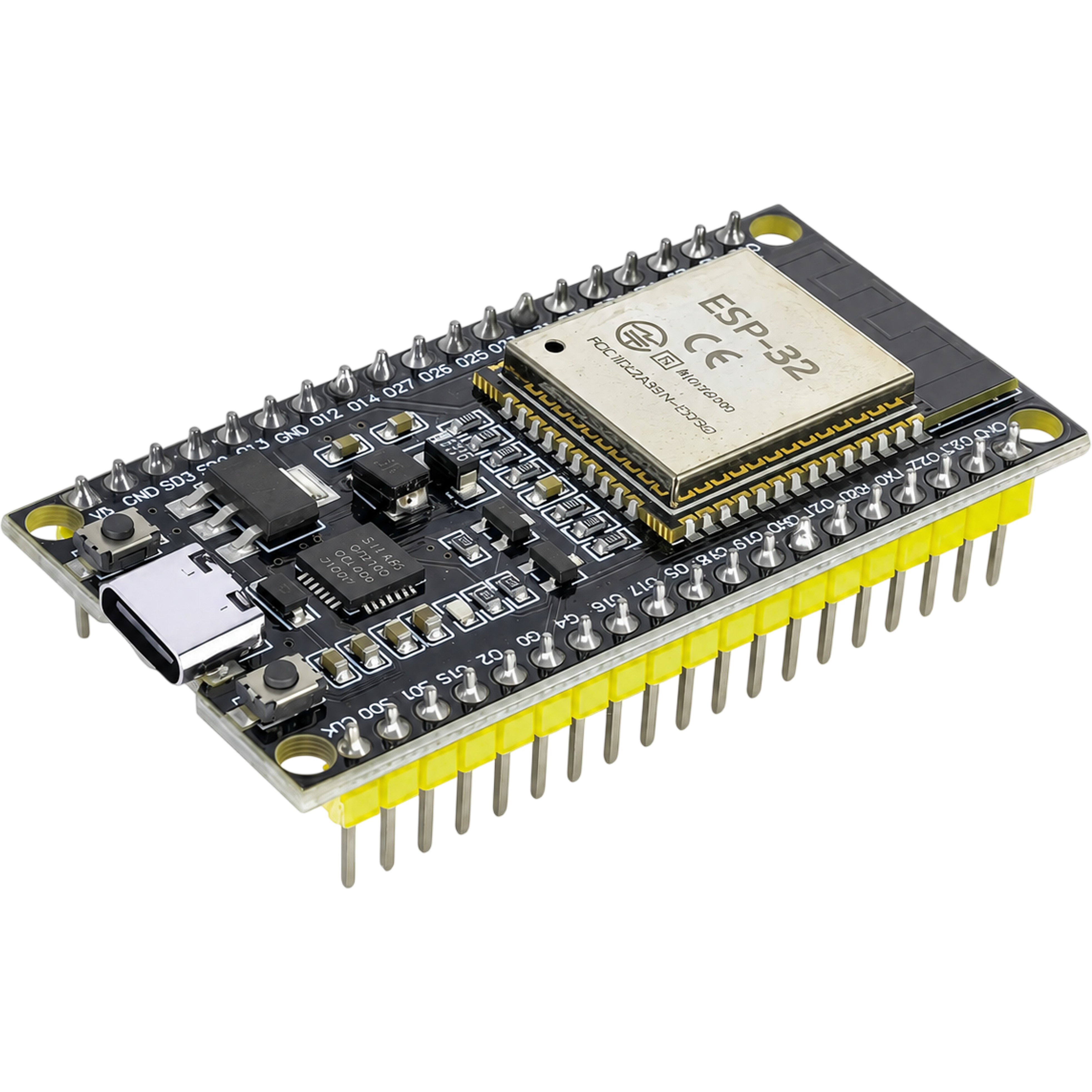 DIYables ESP32 Development Board 38 Pin Wide Version ESP-WROOM-32 with USB Type-C CP2102, Dual Core WiFi Bluetooth Microcontroller Compatible with Arduino IDE