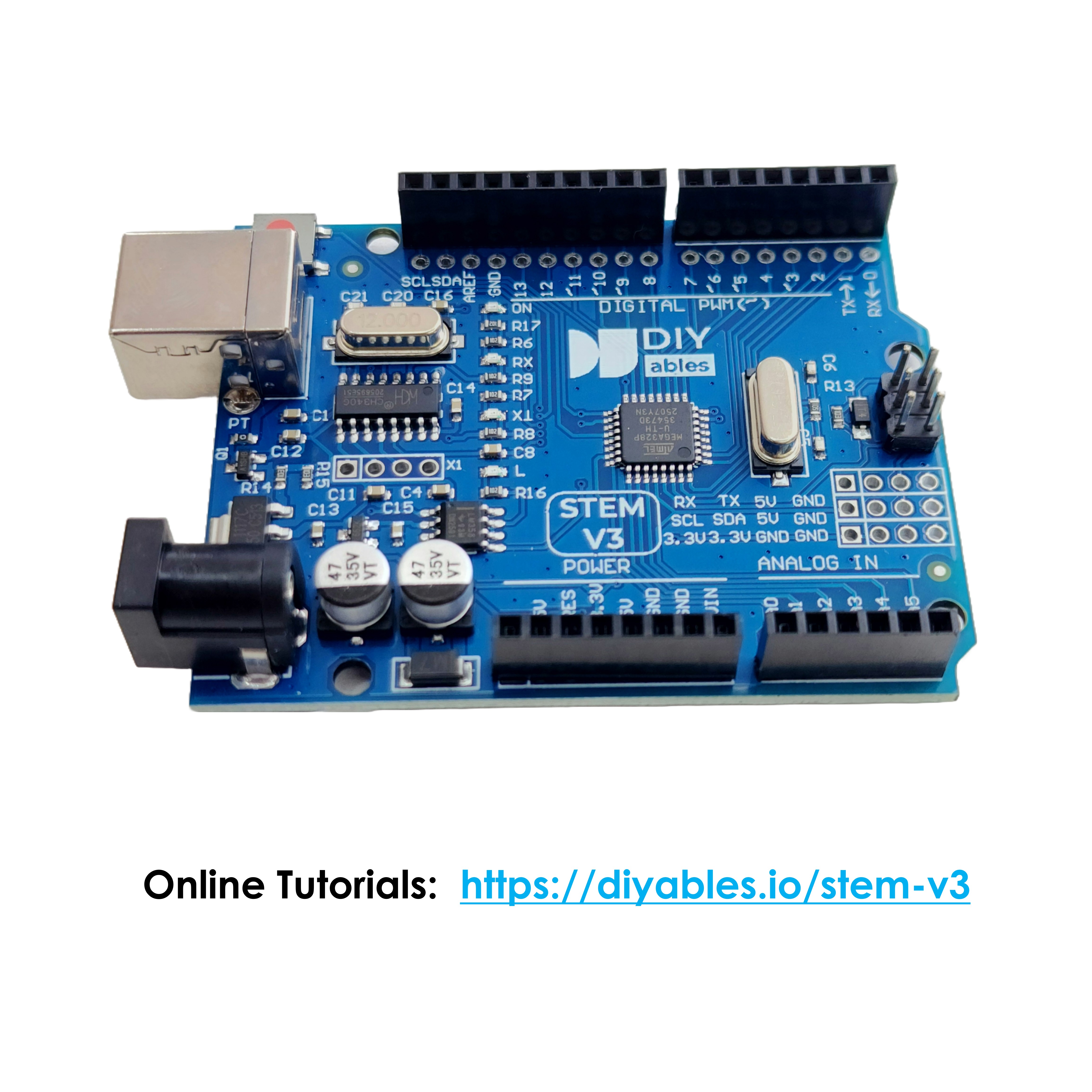 DIYables STEM V3, Fully Compatible with Arduino Uno R3