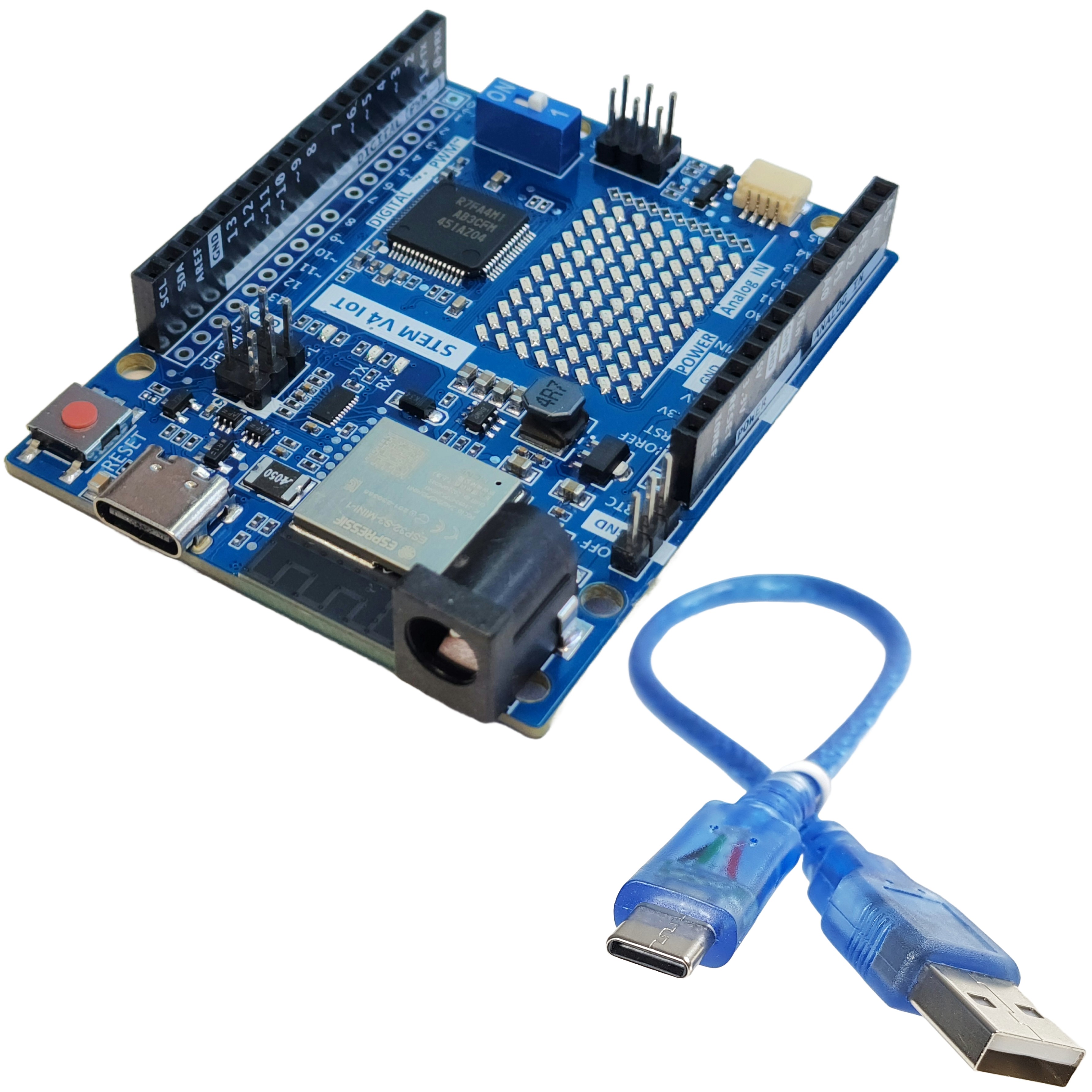 DIYables STEM V4 IoT Arduino Uno R4 WiFi compatible board with WiFi Bluetooth
