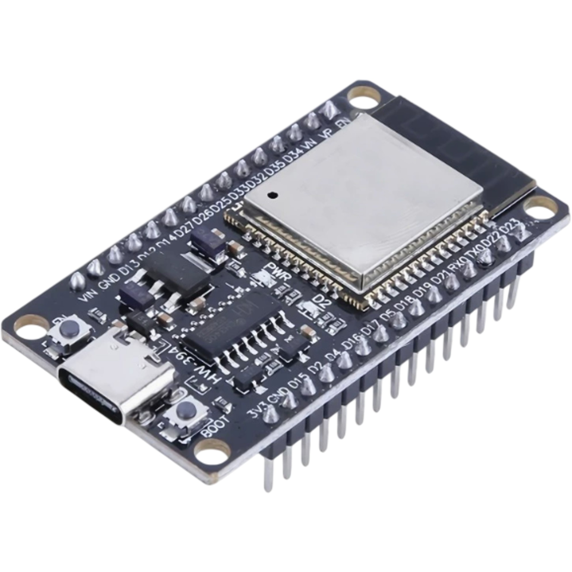 ESP32 Development Board 30 Pin WiFi Bluetooth CH340 USB Type-C Microcontroller for Arduino IDE MicroPython IoT Projects, Presoldered
