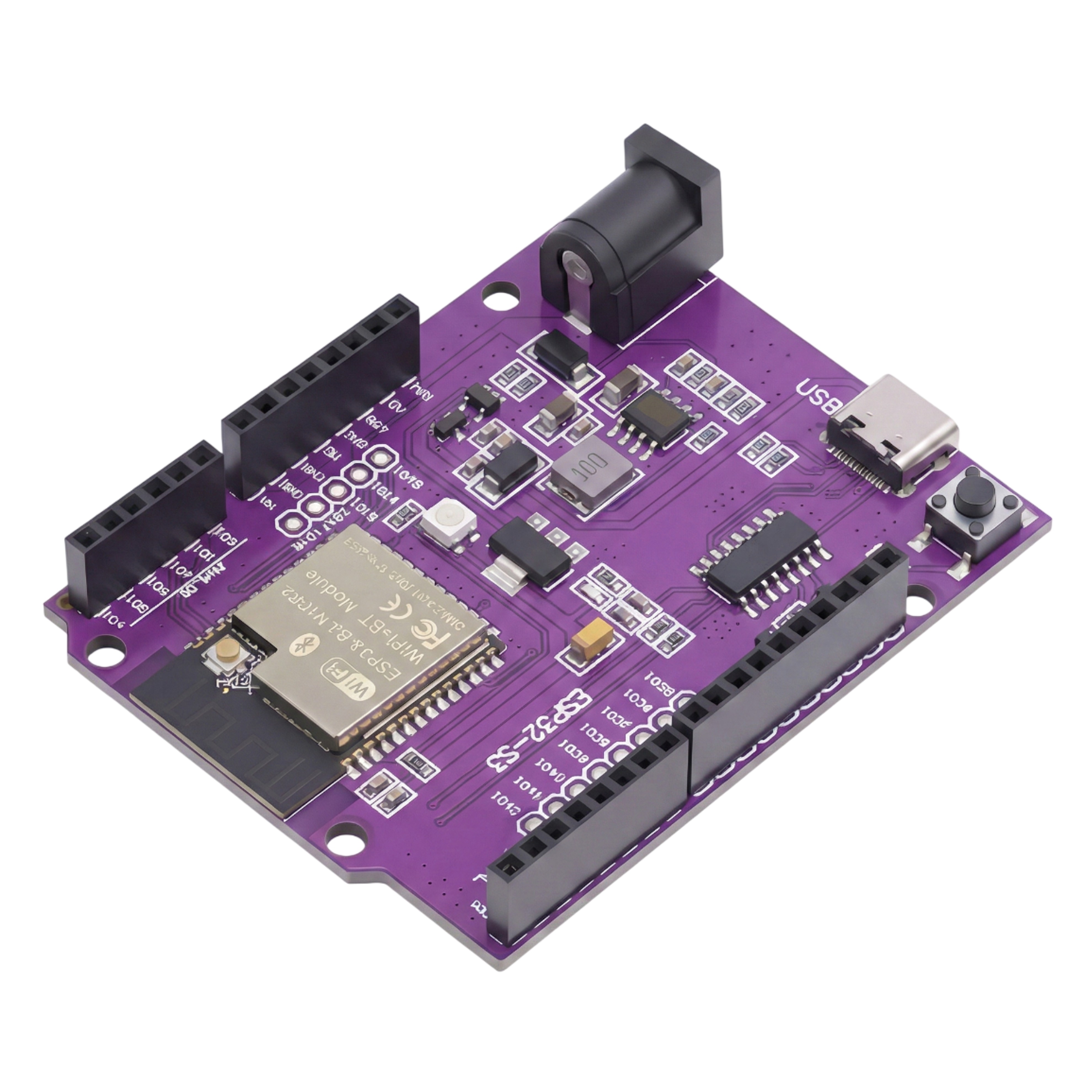 ESP32 S3 Development Board with ESP32-S3-WROOM-1-N16R8 WiFi Bluetooth, Uno Compatible Form Factor, Works with Arduino IDE