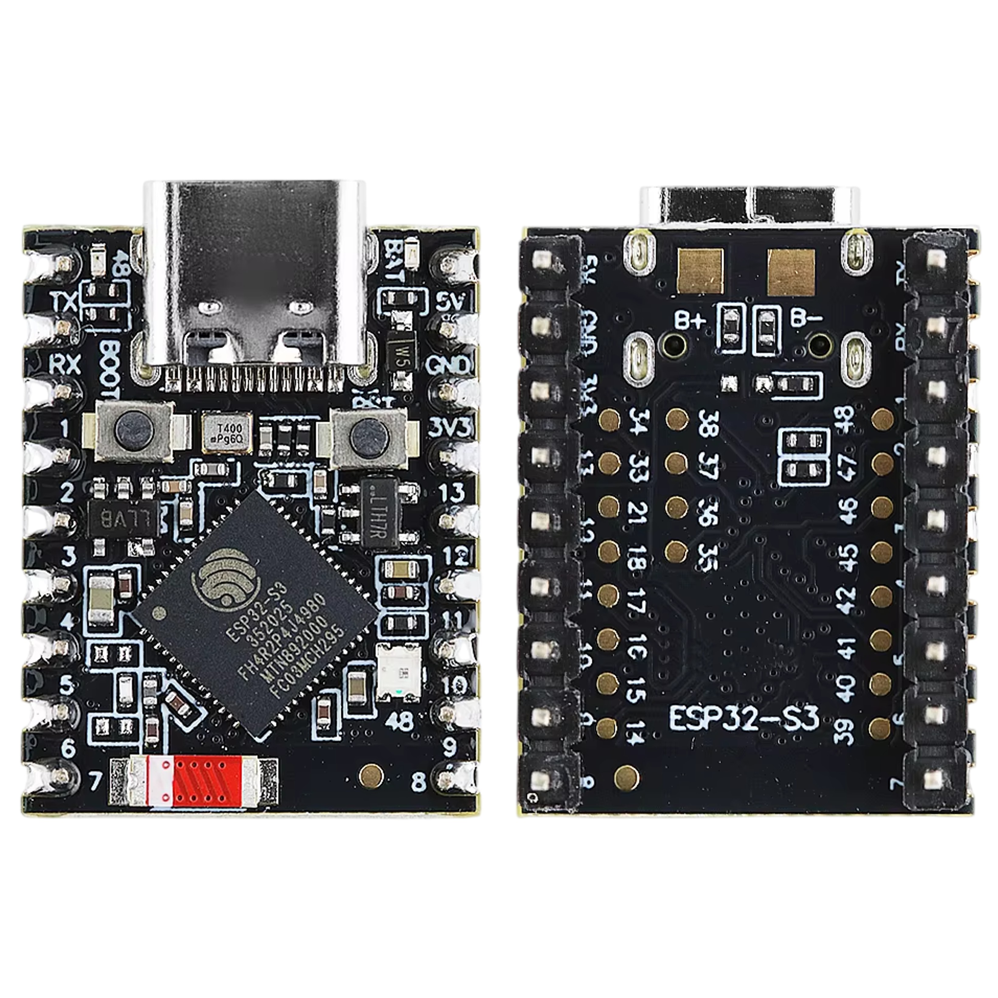 ESP32-S3 Super Mini board dimensions and USB Type-C interface specifications