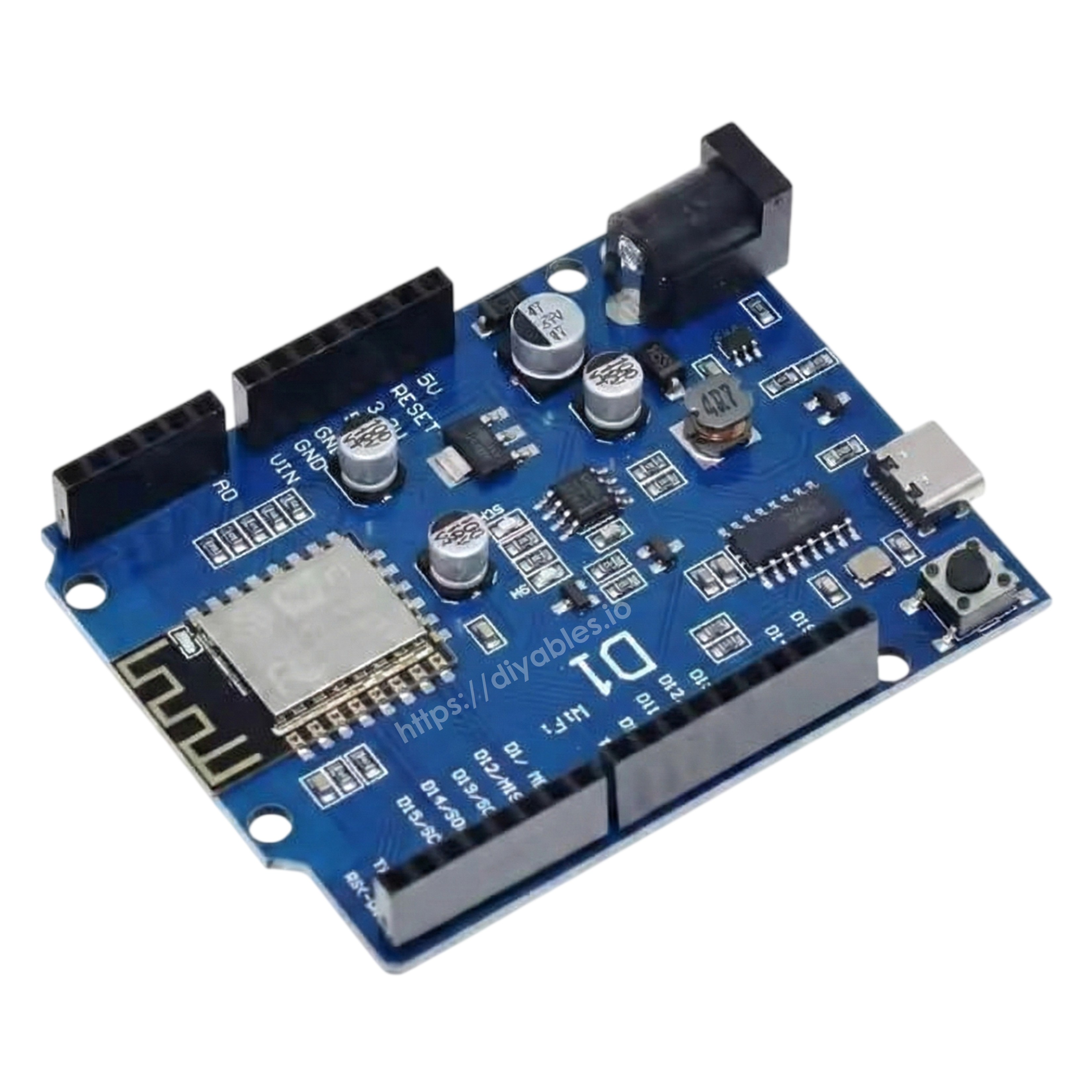 ESP8266 WiFi board with UNO form factor and Arduino IDE compatibility
