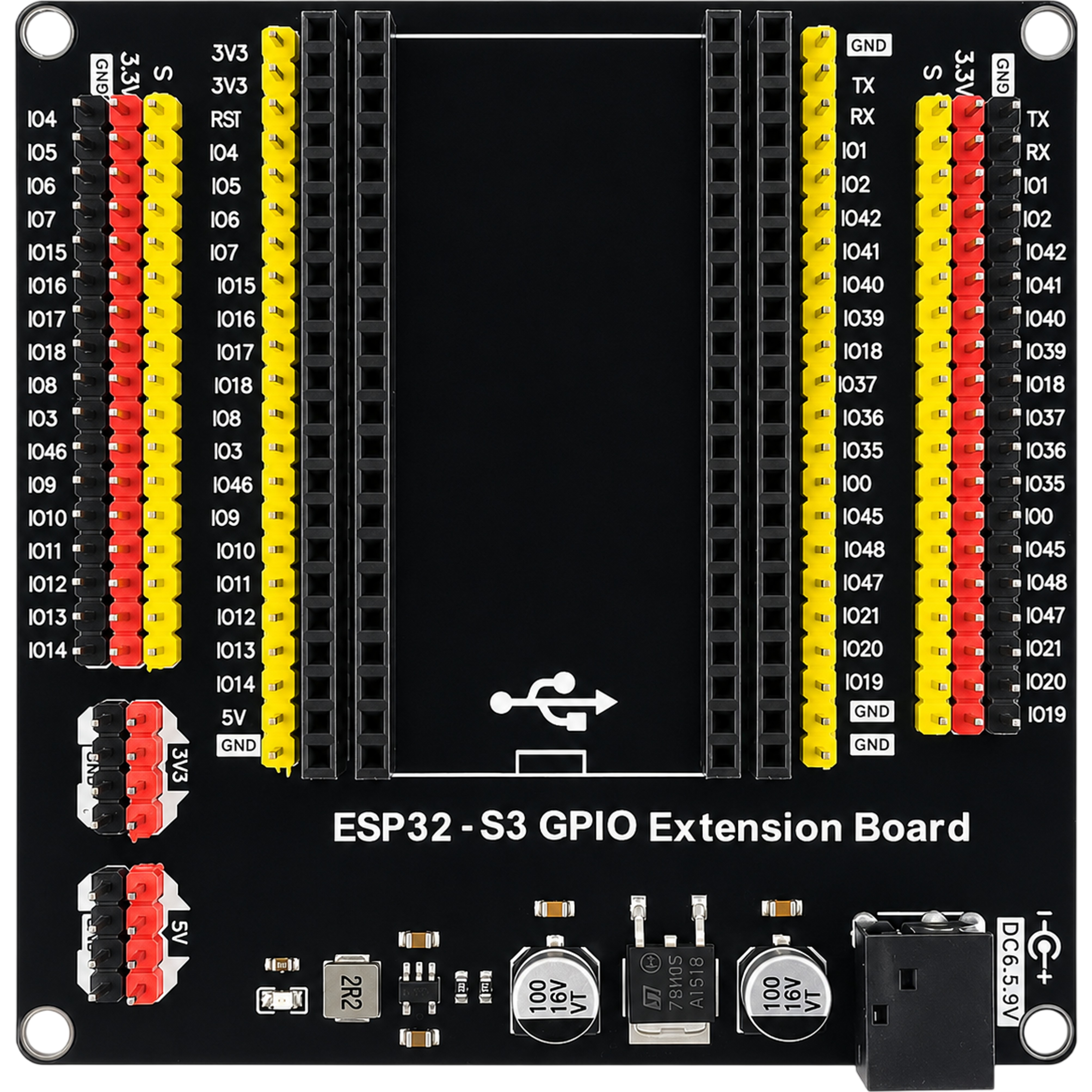 GPIO Expansion Breakout Board for ESP32-S3 44 Pin, Solder Free, Prototying
