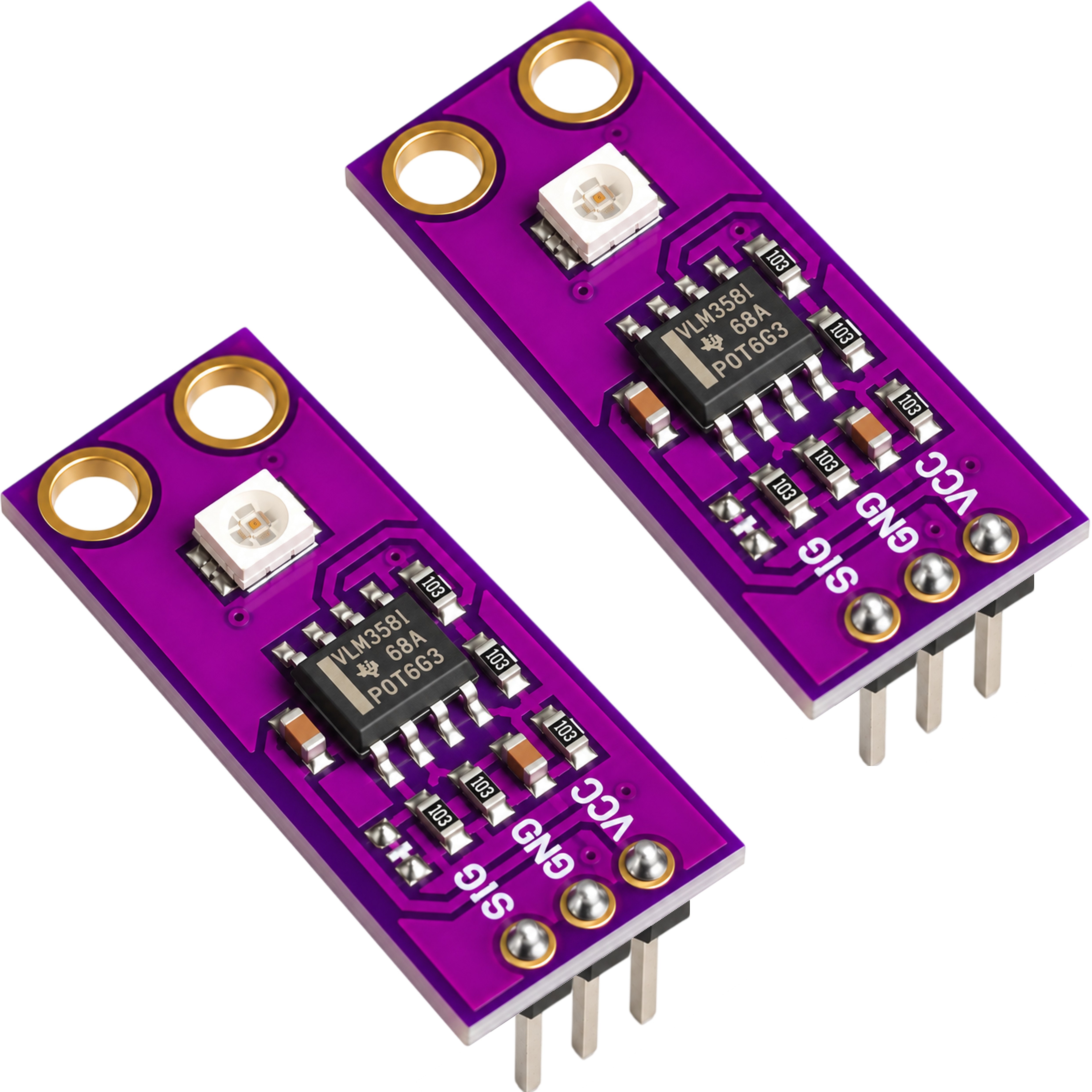 Two GUVA-S12SD UV sensor modules included in the 2 pack set