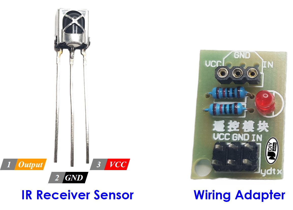 Infrared IR Receiver sensor and adapter