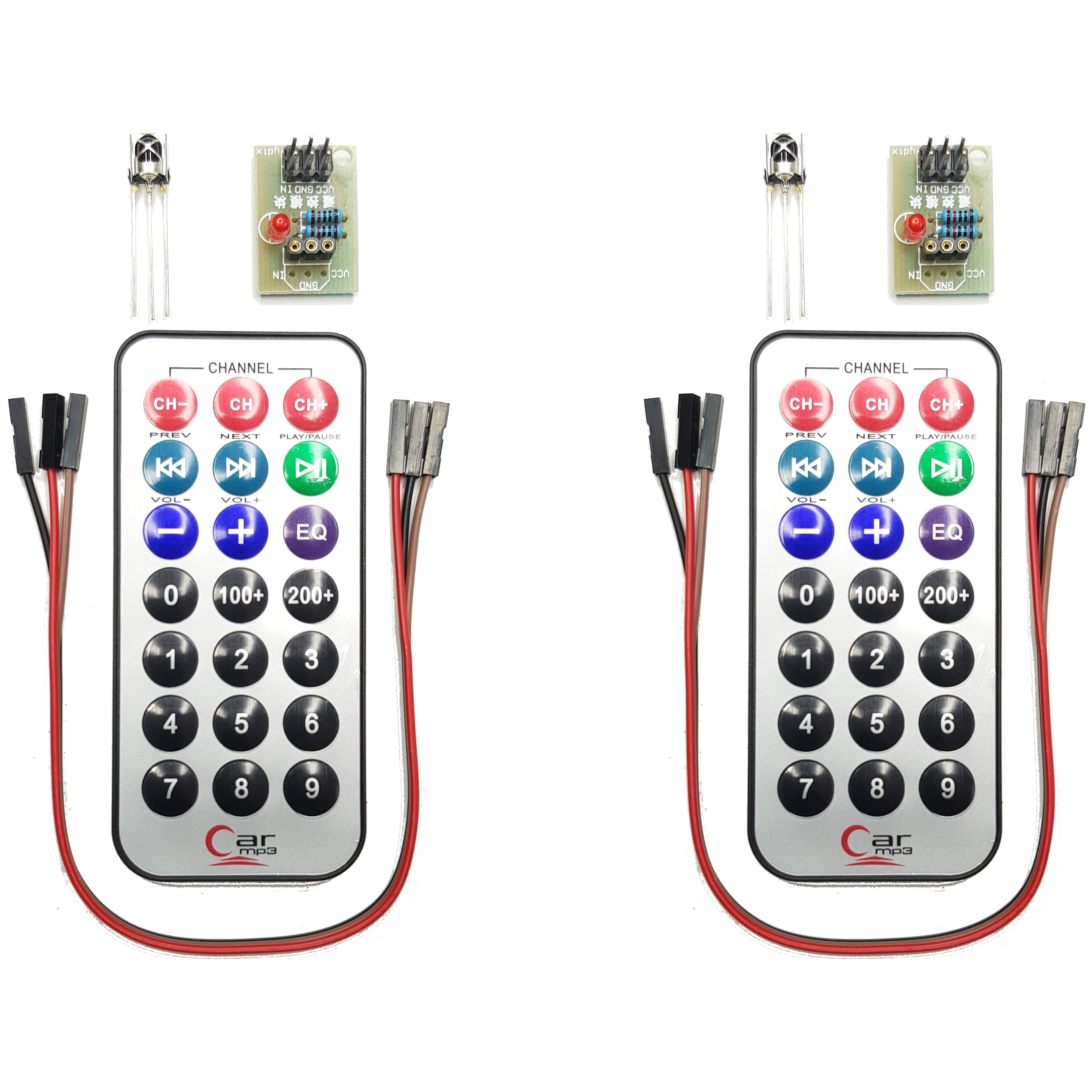 Infrared IR Remote Control Kit with 21-key Controller and Receiver for Arduino, ESP32, ESP8266, Raspberry Pi, 2 sets