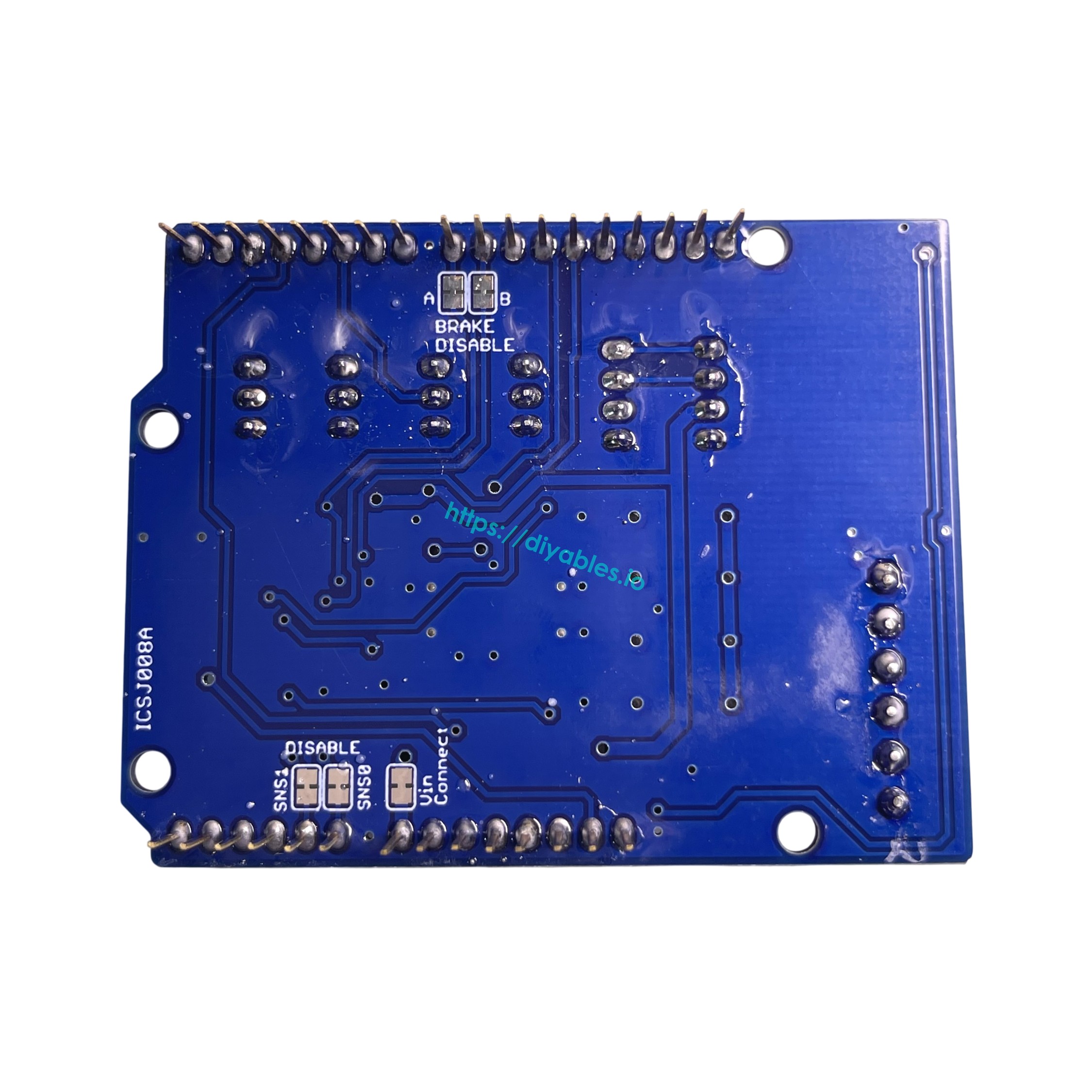 L298P H-bridge driver shield pinout connections motor terminals Arduino compatible
