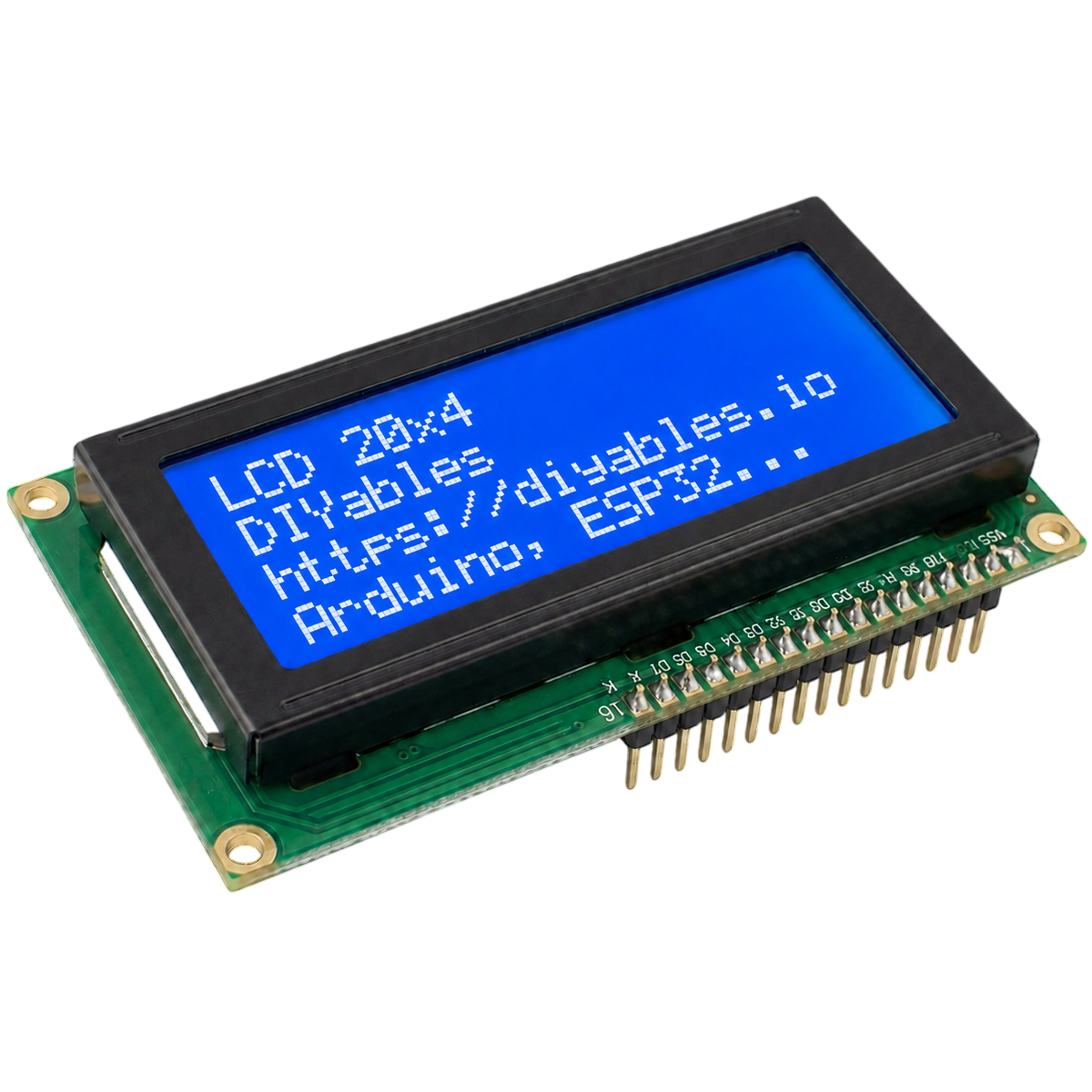 LCD 2004 20x4 character display module blue backlight for Arduino ESP32 ESP8266 Raspberry Pi