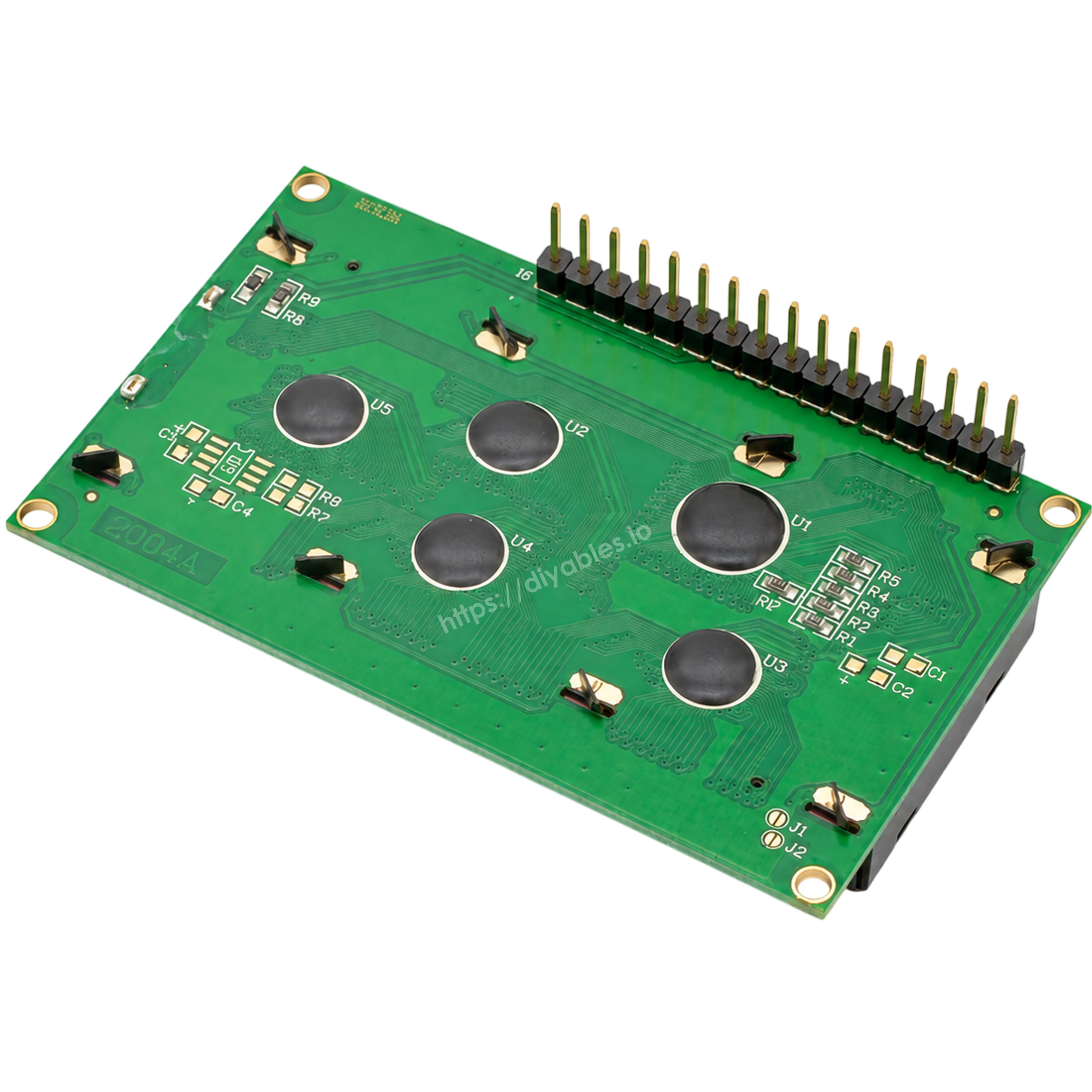 DIYables LCD2004 20x4 LCD module with blue backlight and presoldered pin headers