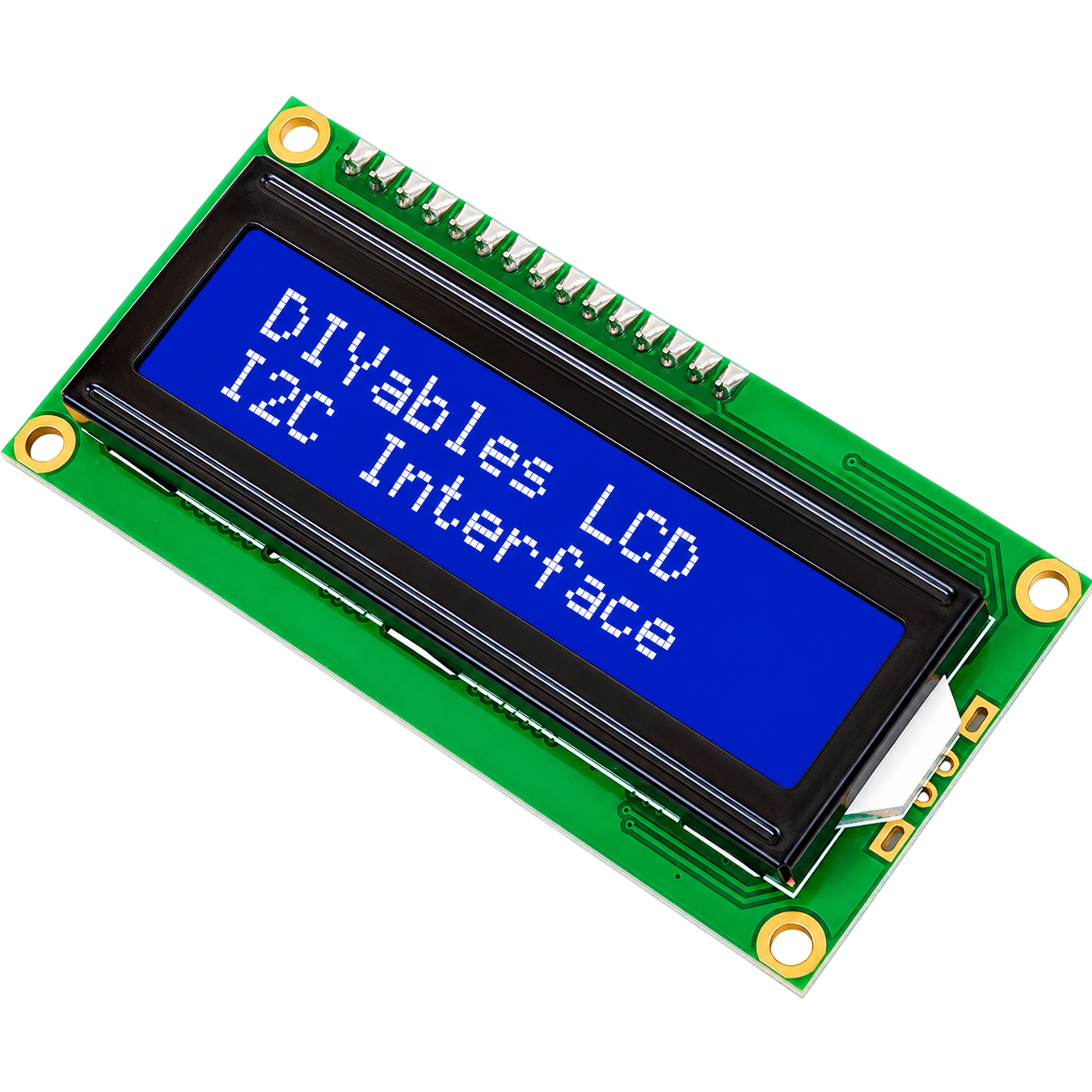 LCD I2C 1602 front view showing character display