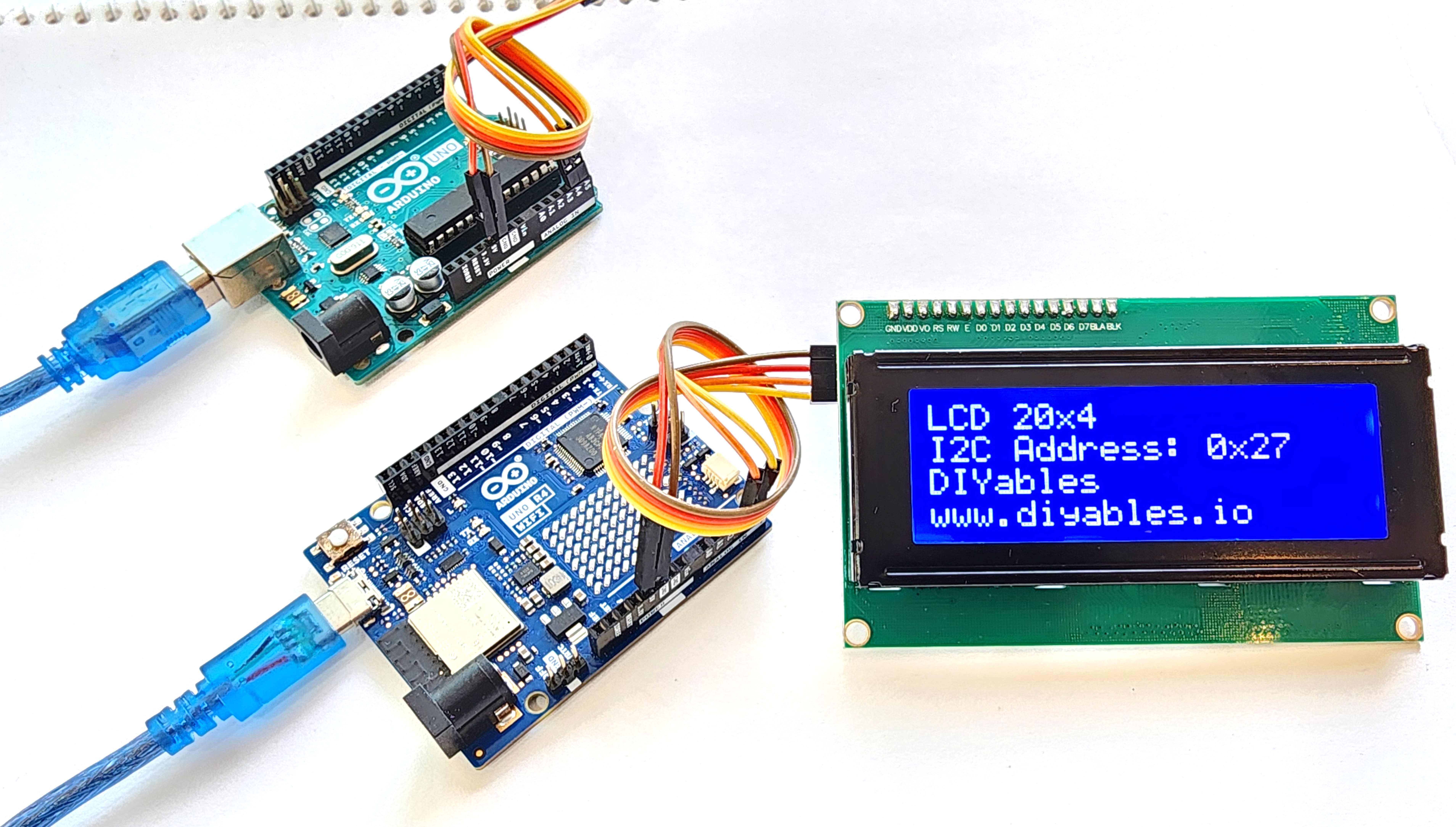 LCD 2004 I2C 20x4 Display, Blue Backlight for Arduino, ESP32, ESP8266, Raspberry Pi