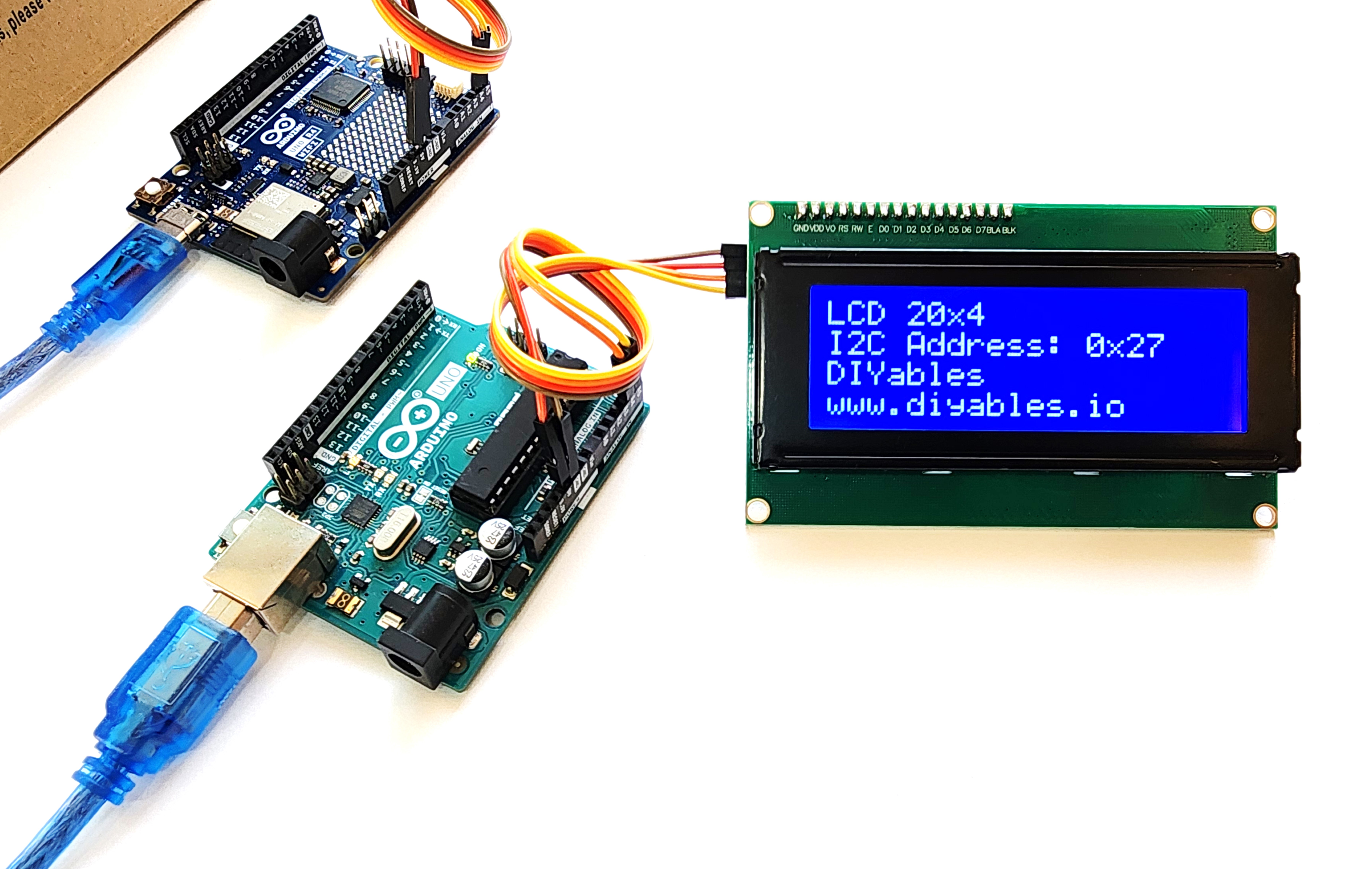 LCD 2004 I2C 20x4 Display, Blue Backlight for Arduino, ESP32, ESP8266, Raspberry Pi