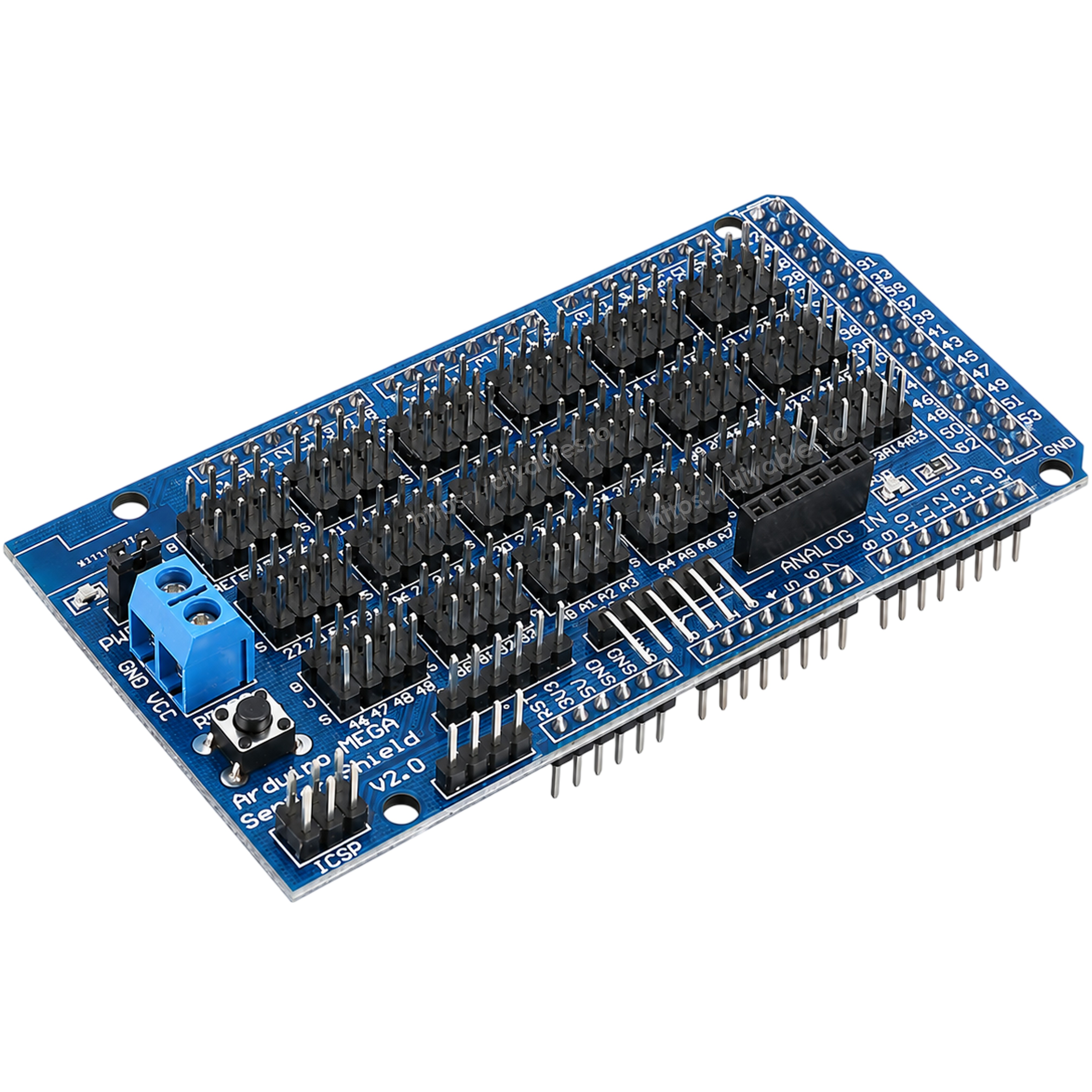 MEGA2560 Sensor Shield V2.0 expansion board for Arduino Mega 2560 with servo and sensor ports