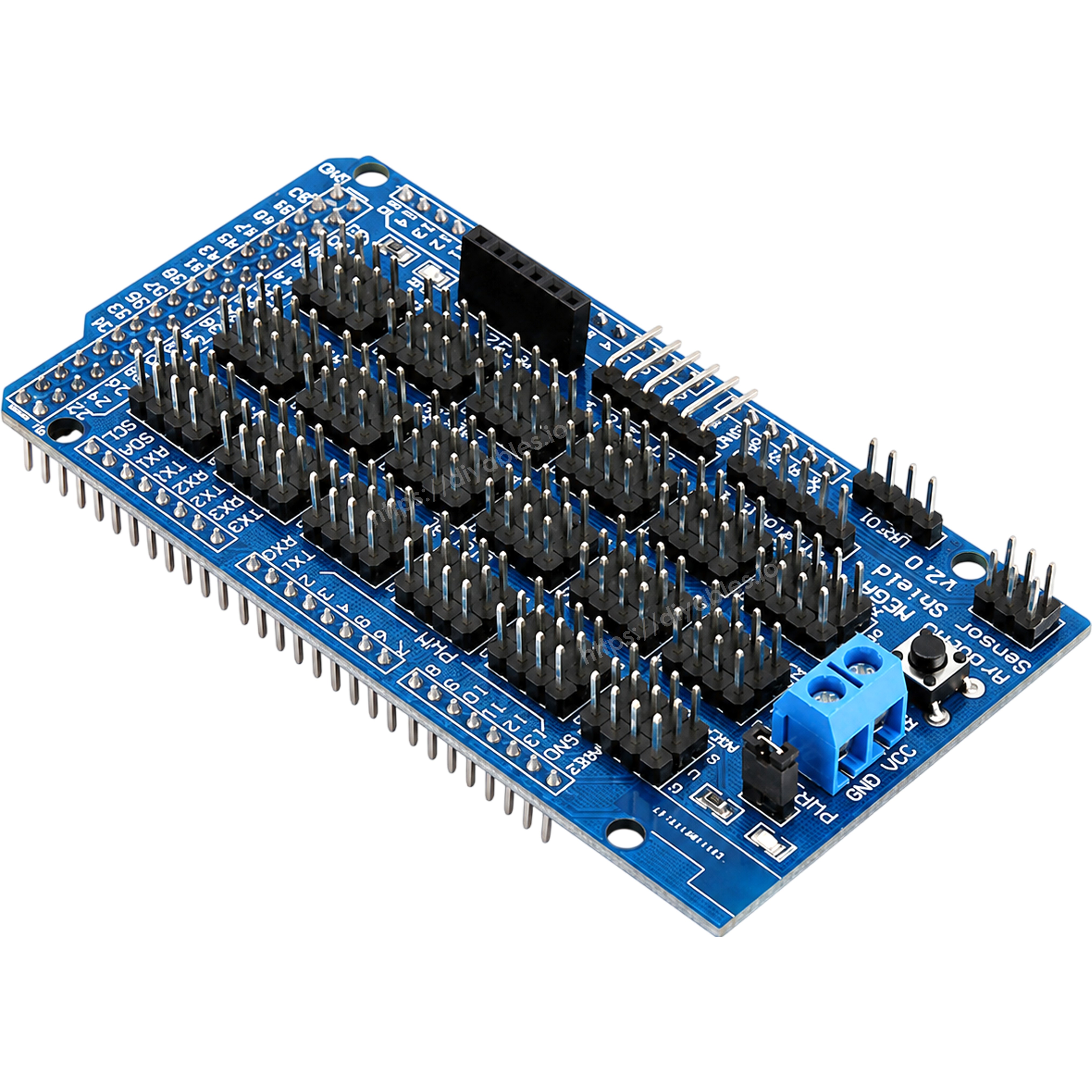 MEGA2560 sensor shield V2.0 immersion gold PCB design for robotics and DIY electronics projects