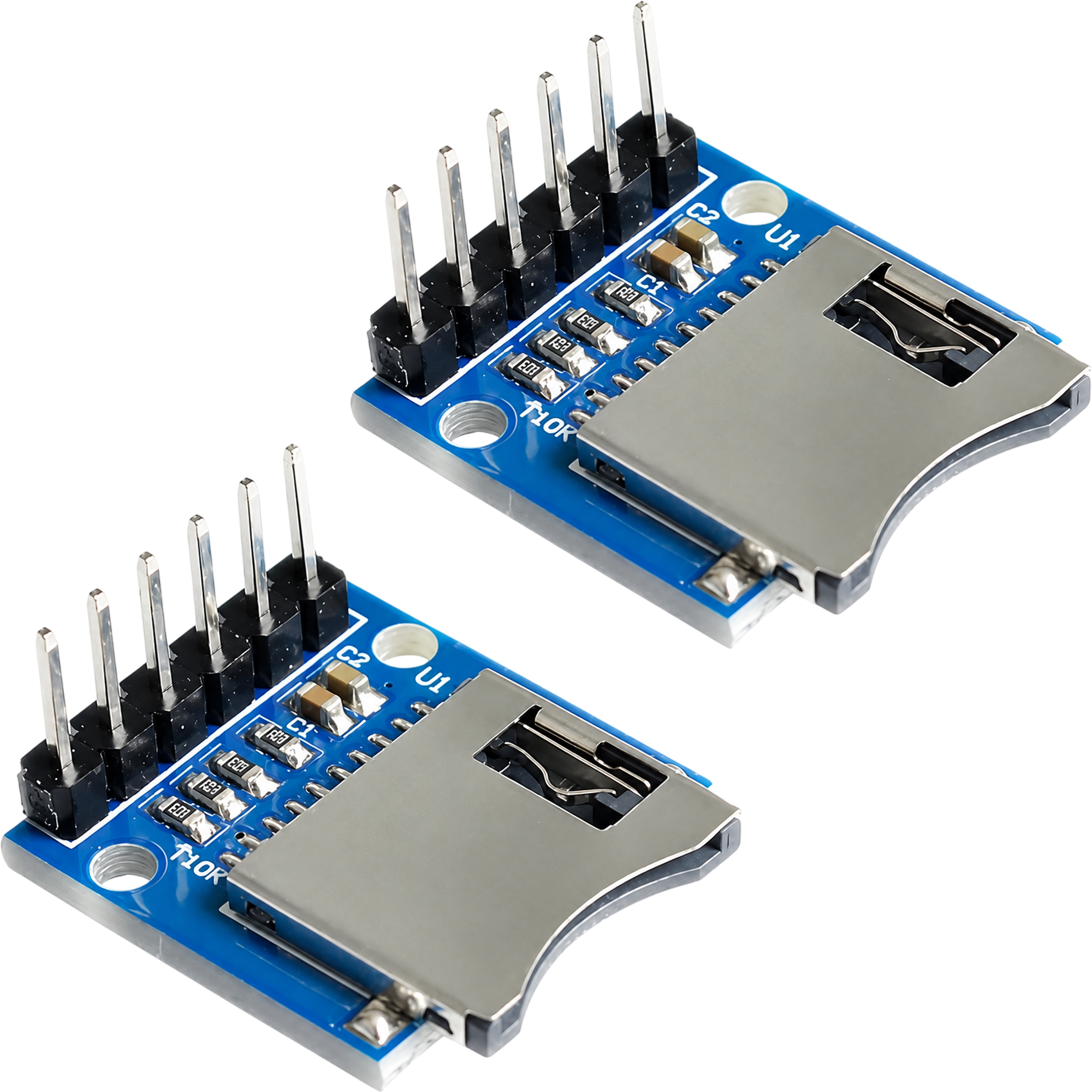 Two micro SD TF card modules included in the 2 pack, presoldered