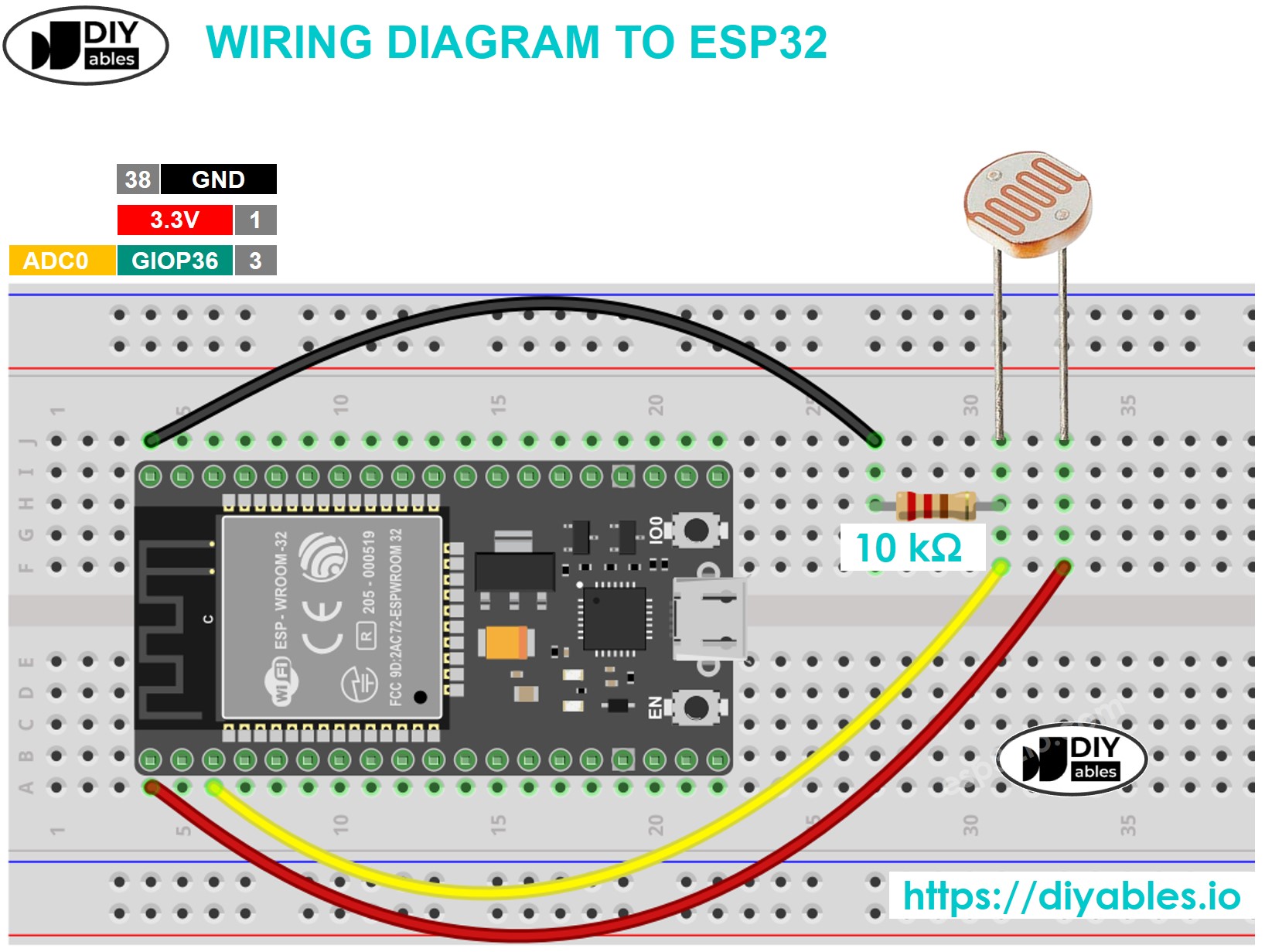 photoresistor esp32