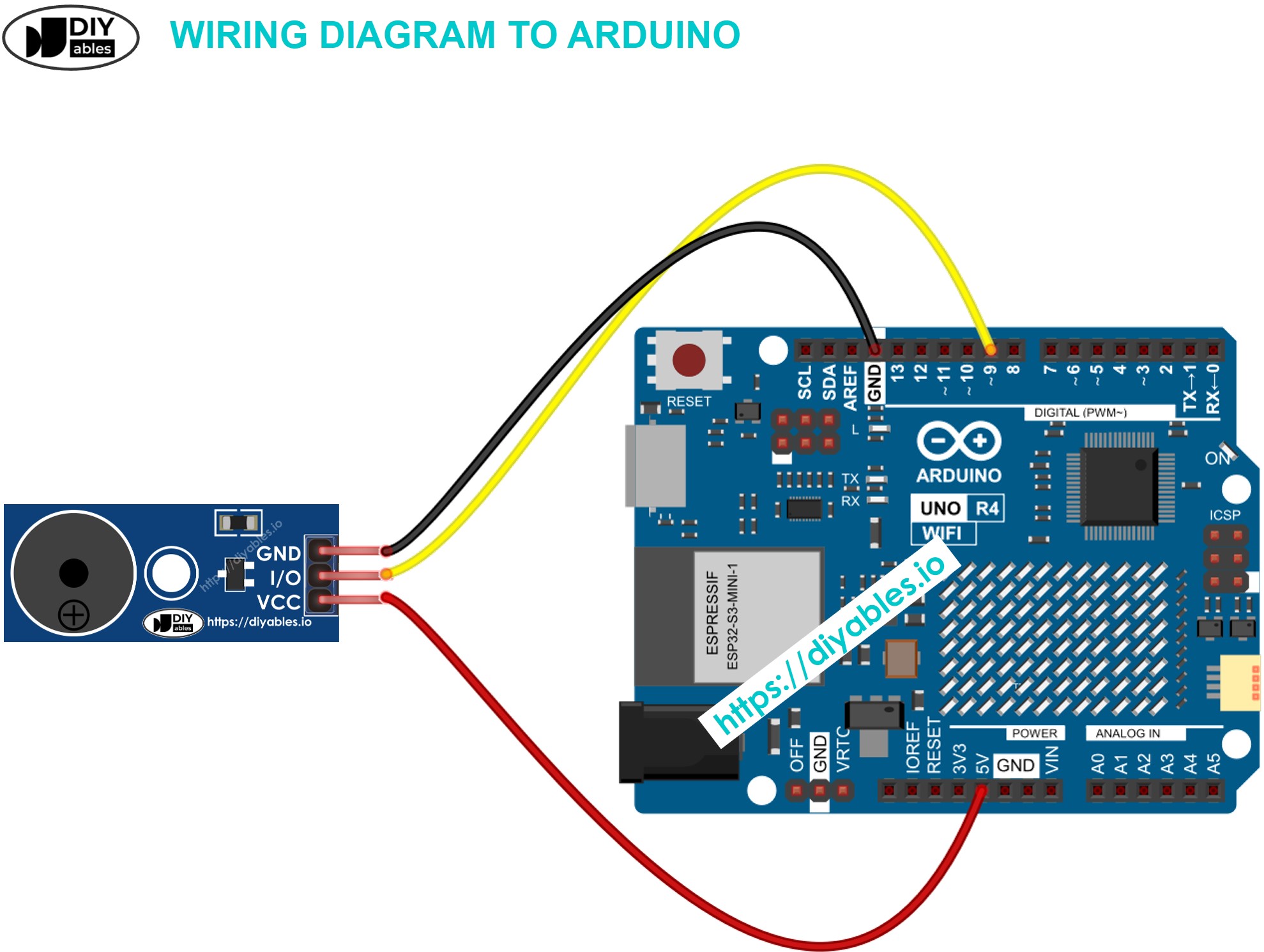 Active Piezo Buzzer Module for Arduino