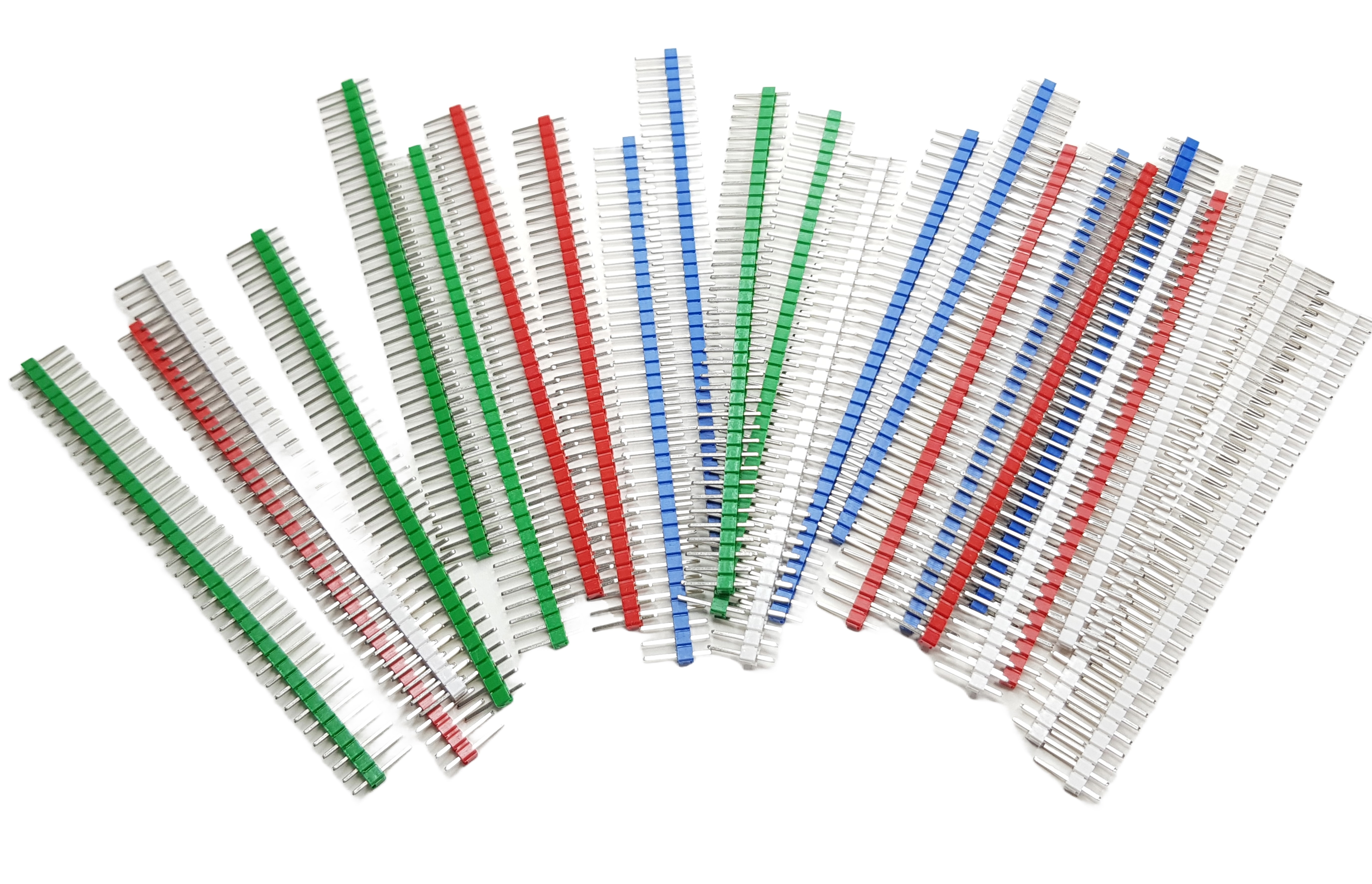 DIYables 2.54mm 40-pin straight pin header, multiple colors