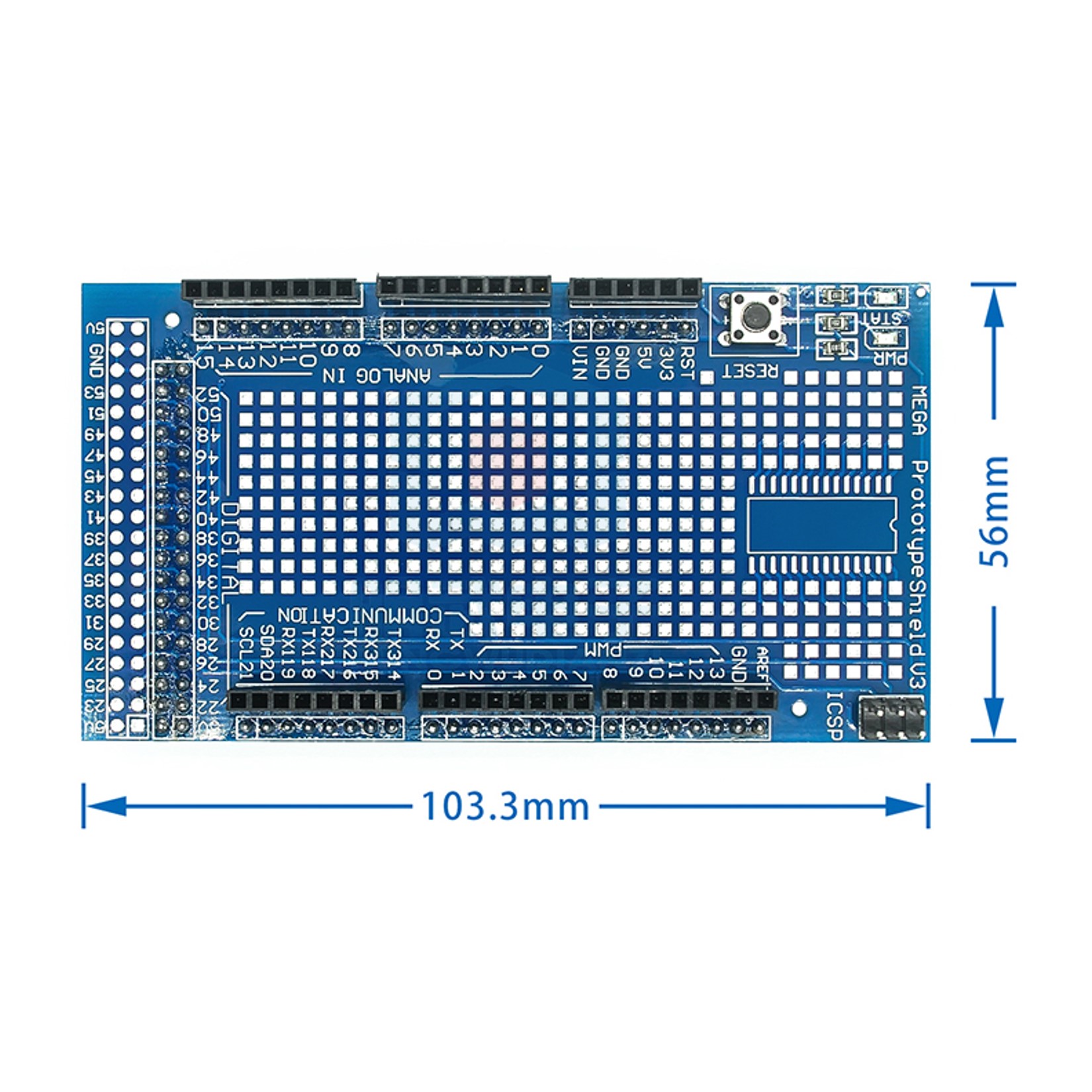 ProtoShield Prototype Expansion Board with Mini Breadboard for Arduino Mega, Arduino Due