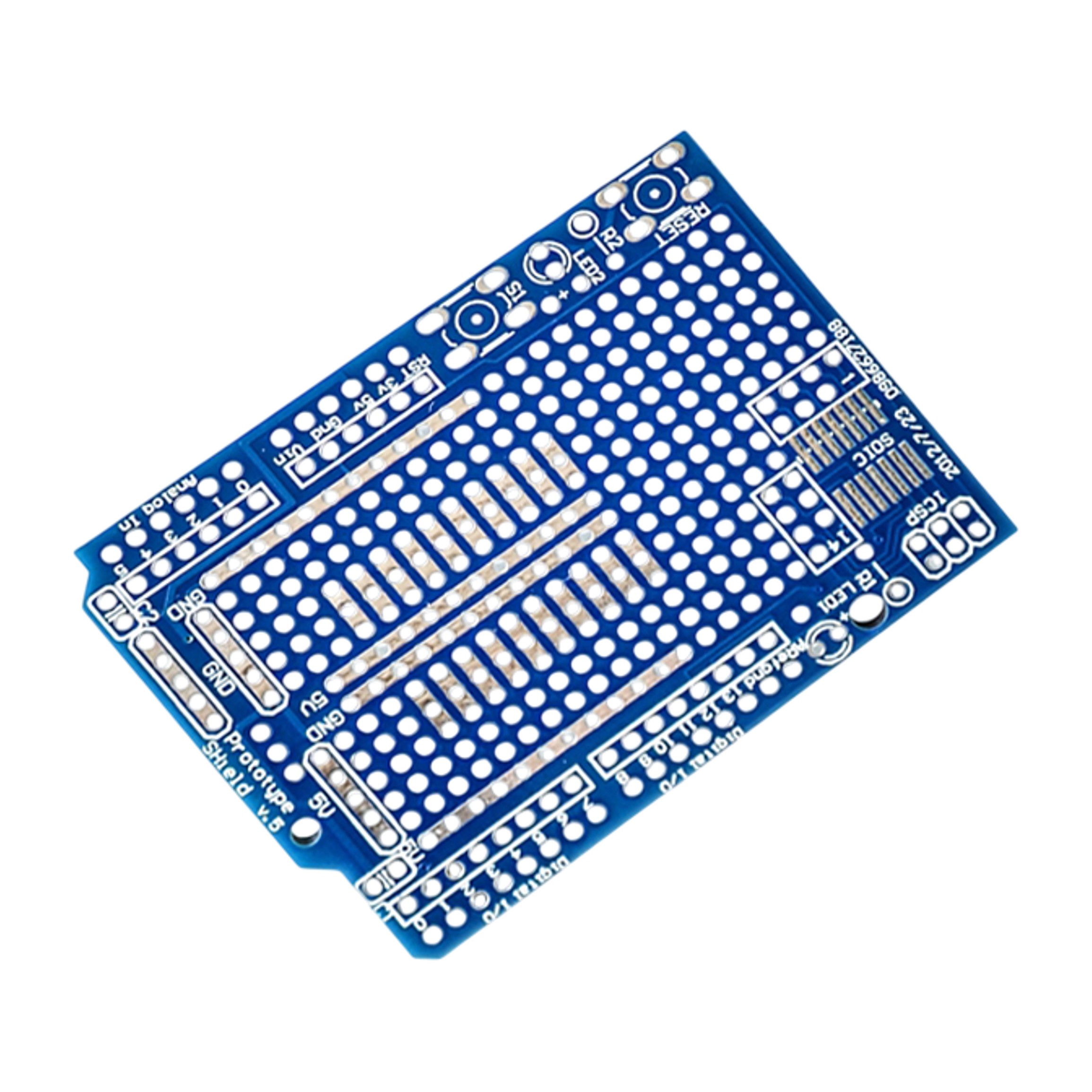 Prototype shield with 2.54mm and 2.00mm pads multiple pitch options for Arduino UNO R3 R4