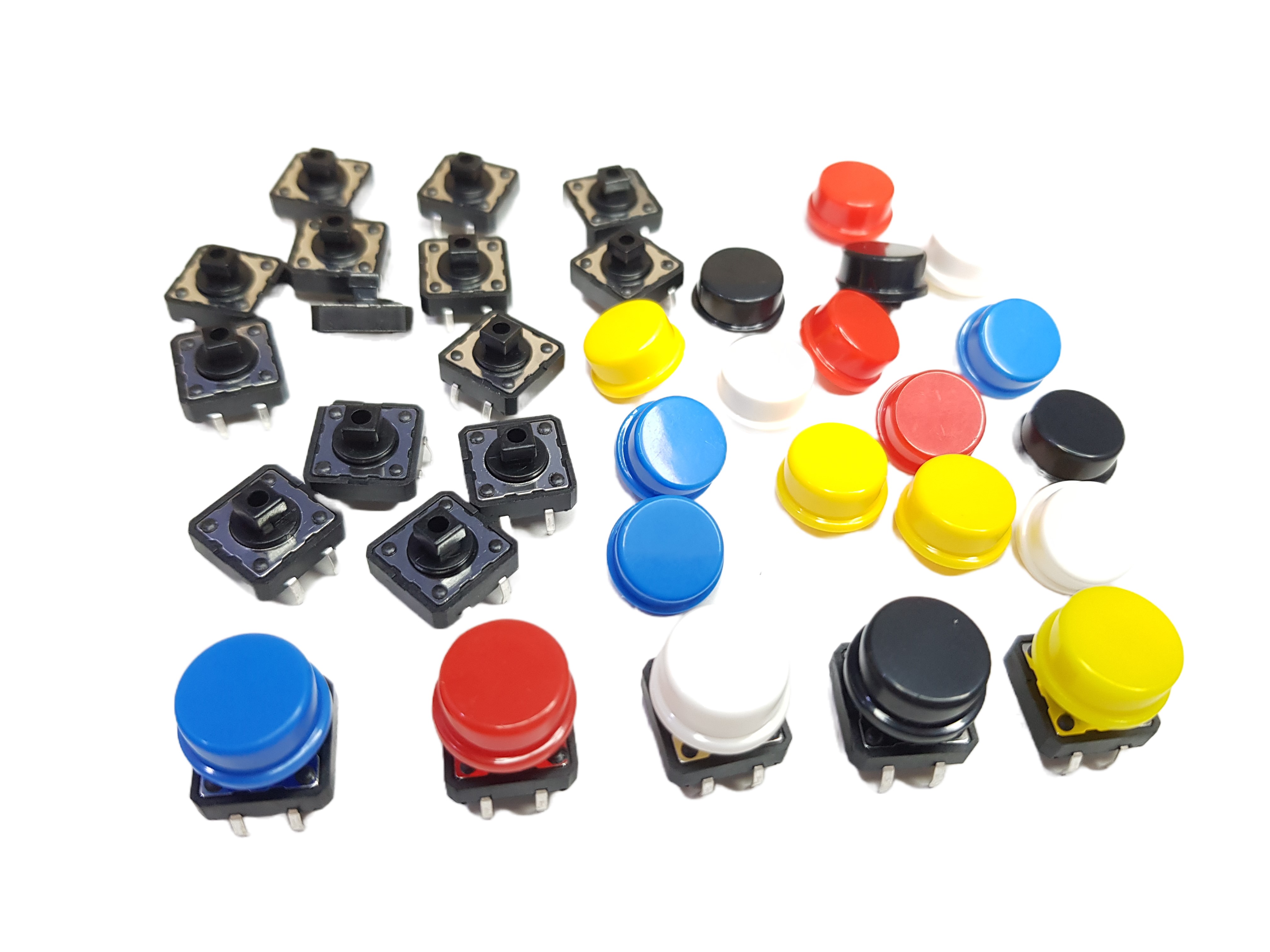 DIYables Push Button With Cap For Arduino ESP32 ESP8266 Raspberry Pi