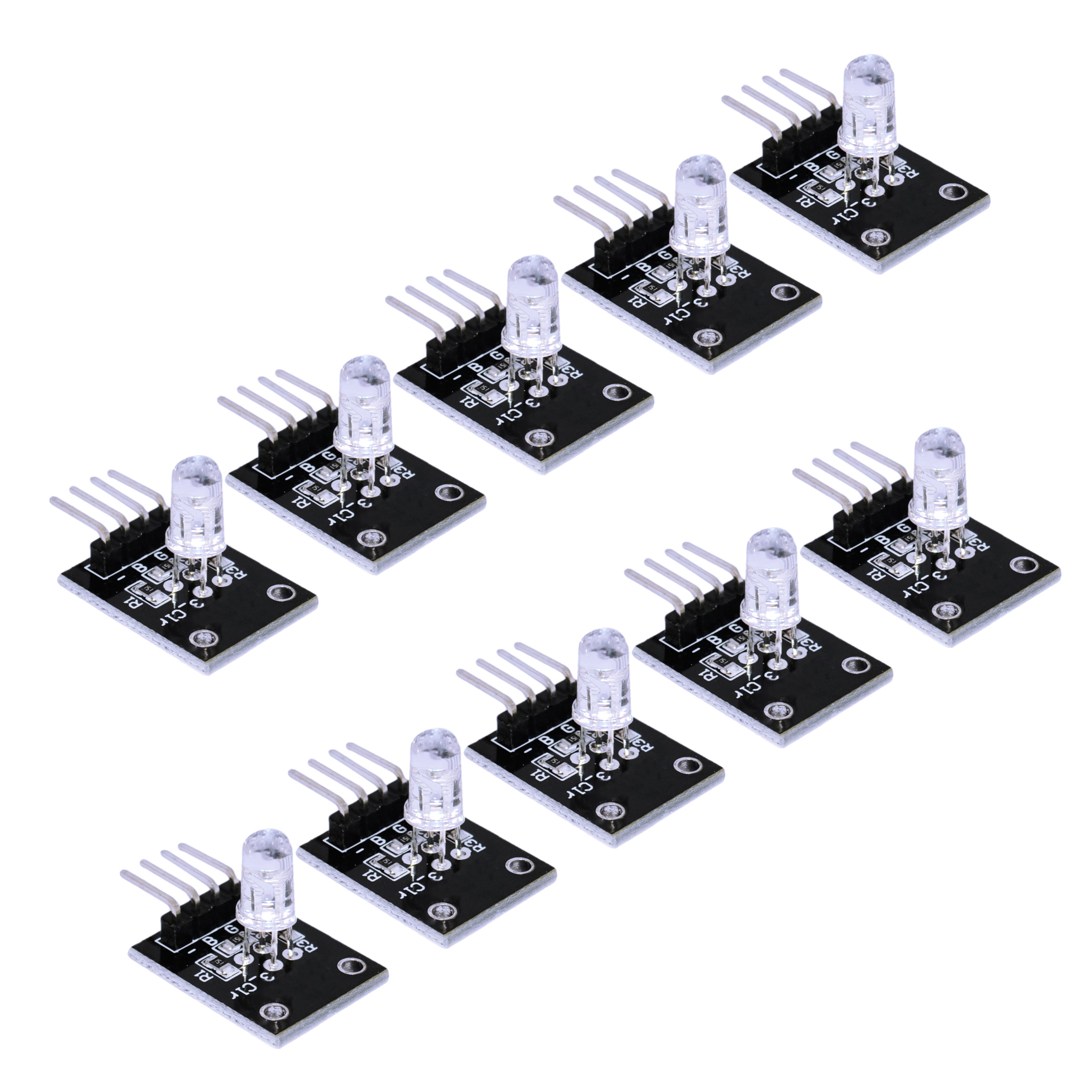 RGB LED Module for Arduino, ESP32, ESP8266, Raspberry Pi, 10 pieces
