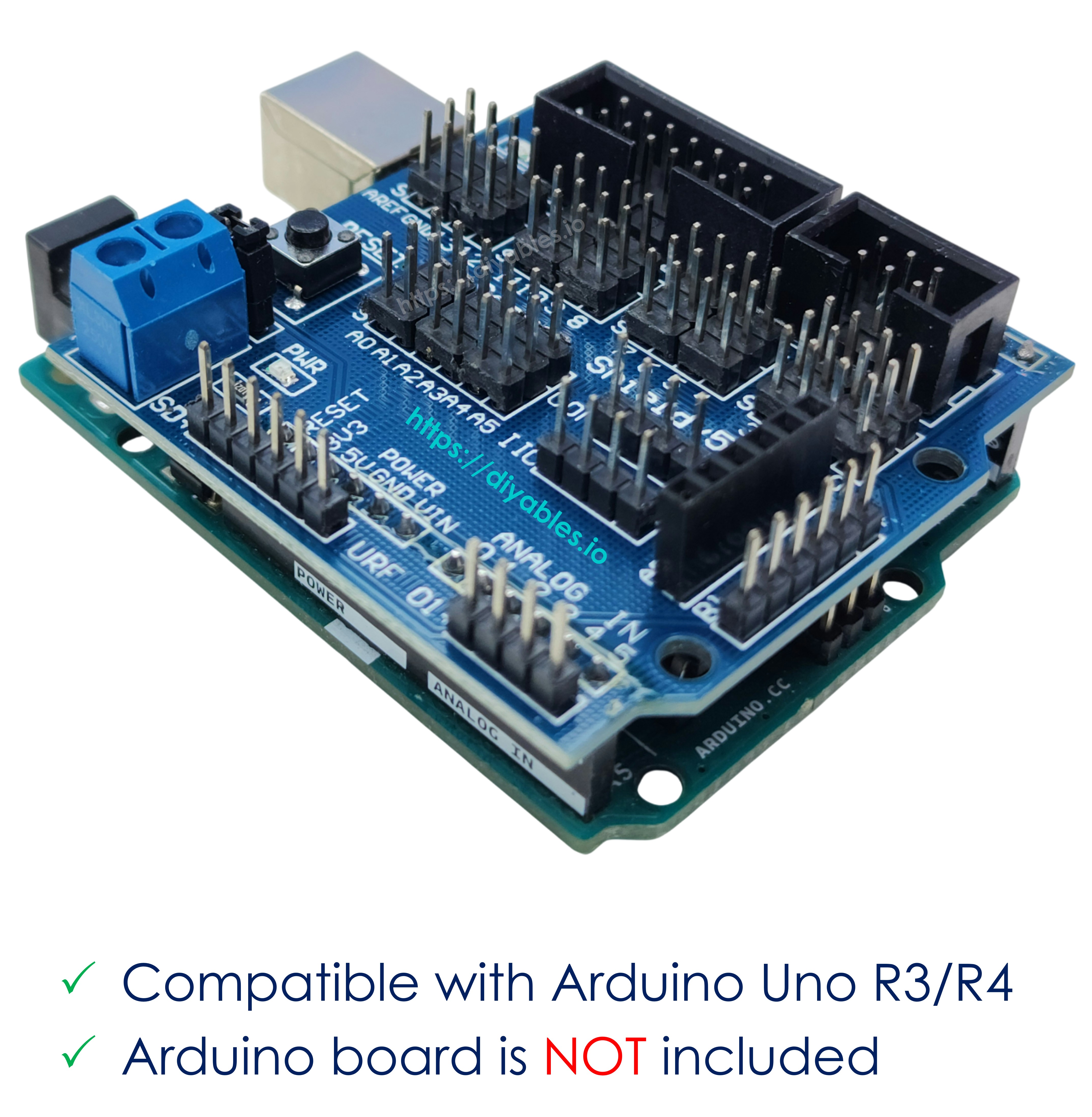 V5.0 expansion board interface layout showing I2C Bluetooth SD card servo connections